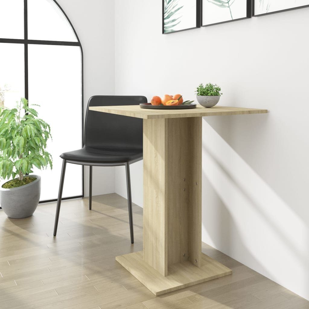 furnicato Esstisch Bistrotisch Sonoma-Eiche 60x60x75 cm günstig online kaufen