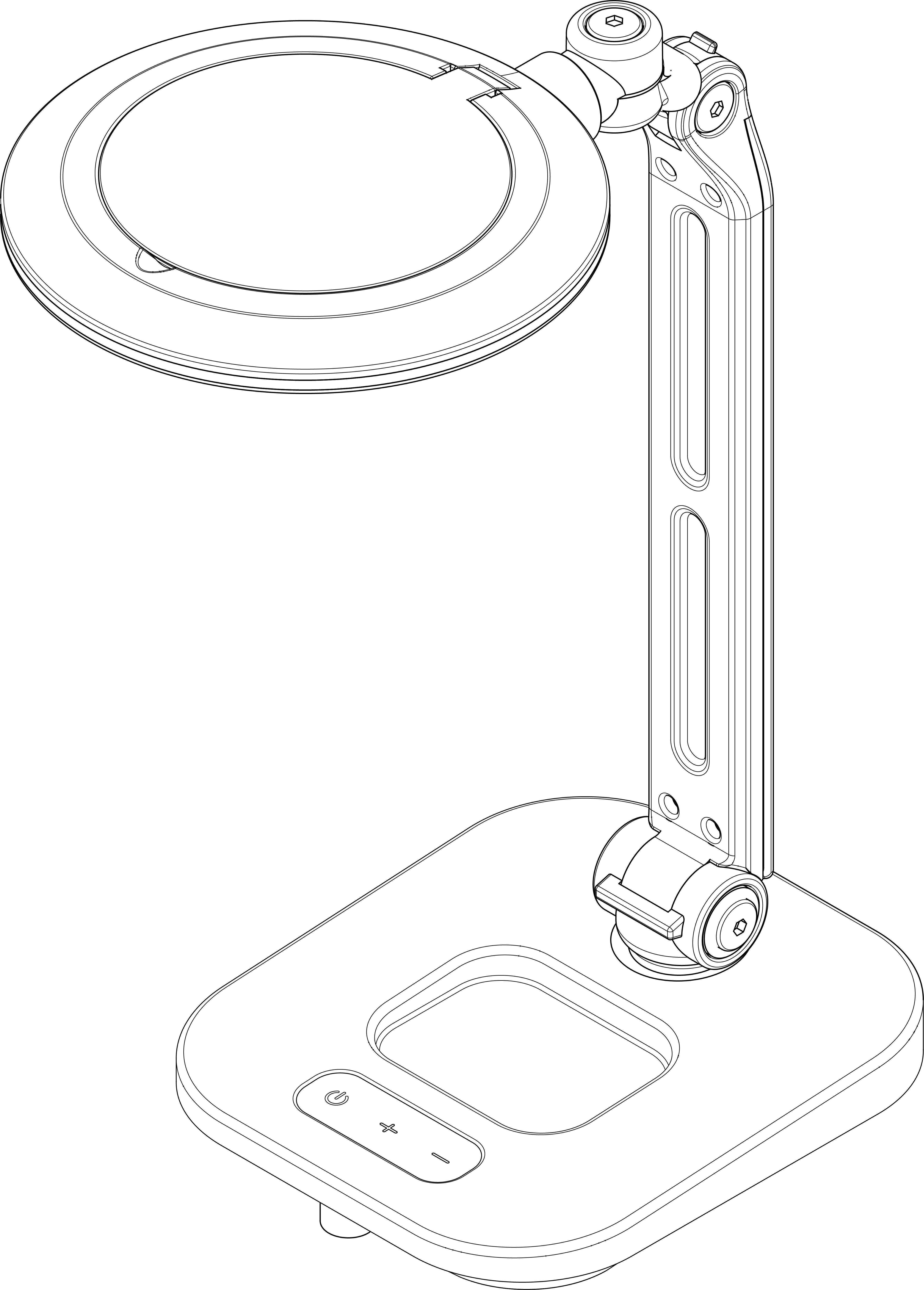 Lumeno Lupenlampe Lambda S Tischlupenleuchte mit 3 dpt, stufenlos dimmbar, günstig online kaufen