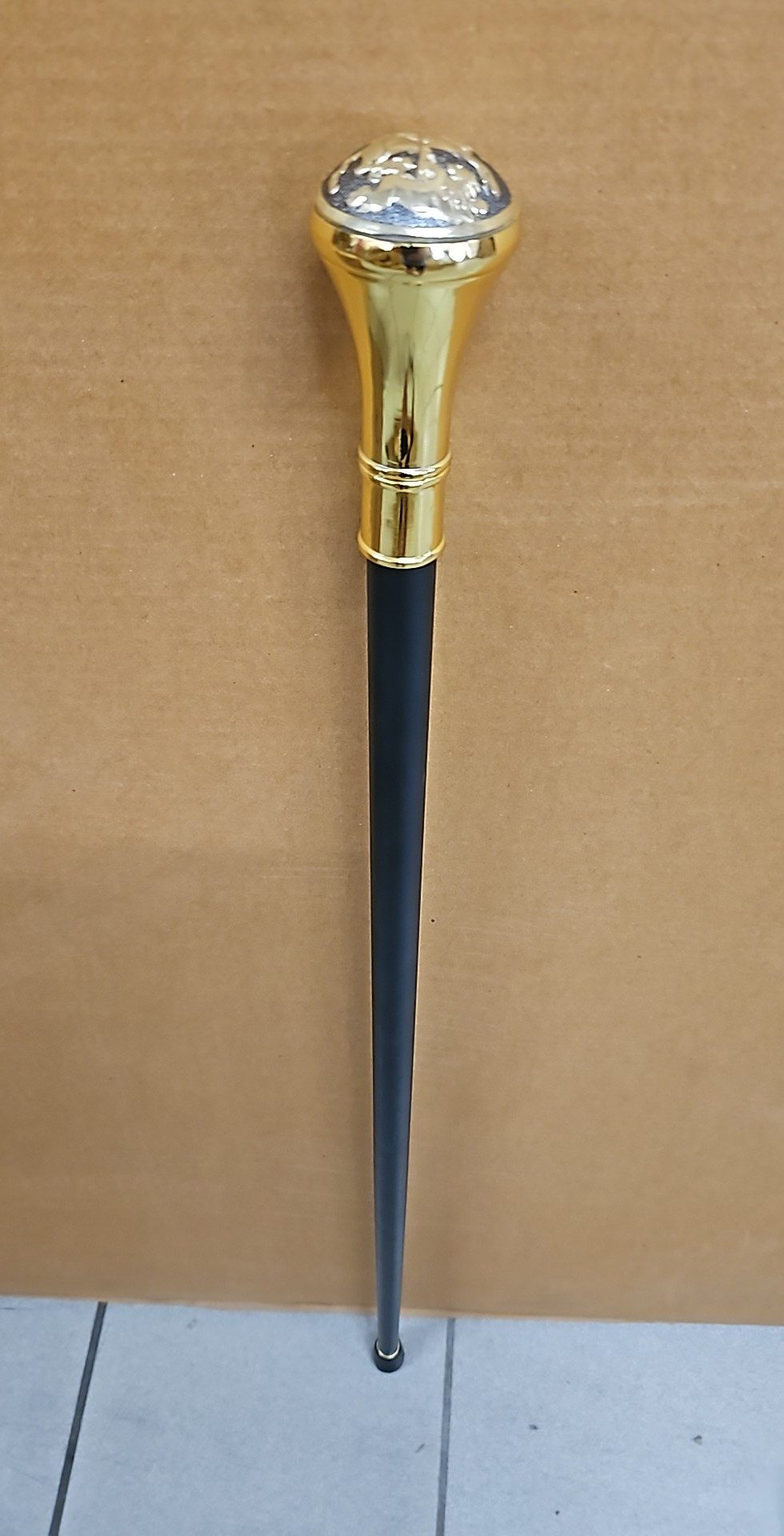 Couchcenter Gehstock Gehstock Wanderstock Spazierstock Alu Metall Gold Halloween Karneval