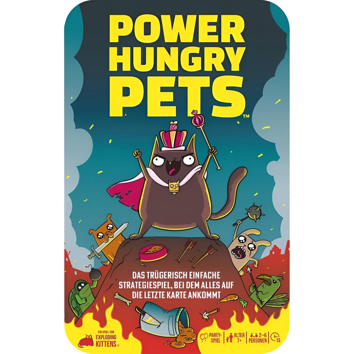 Exploding Kittens Spiel Power Hungry Pets (Tin Edition)