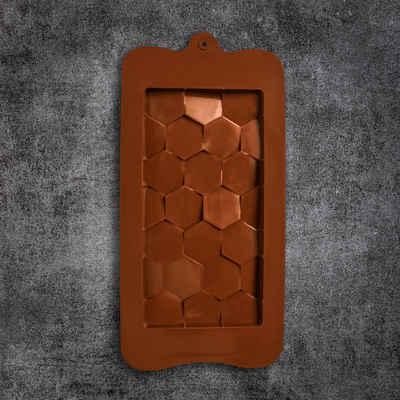 Pure Xocolate Silikonform Silikonform mit Hexagonmotiv zum Schokolade selber machen, (1-tlg)