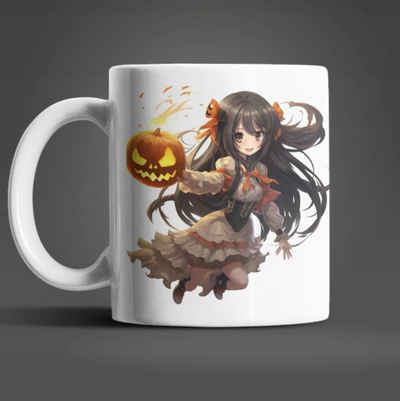 WS-Trend Tasse Anime Girl Halloween Kaffeetasse Teetasse, Keramik, Geschenkidee Geschenk 330 ml