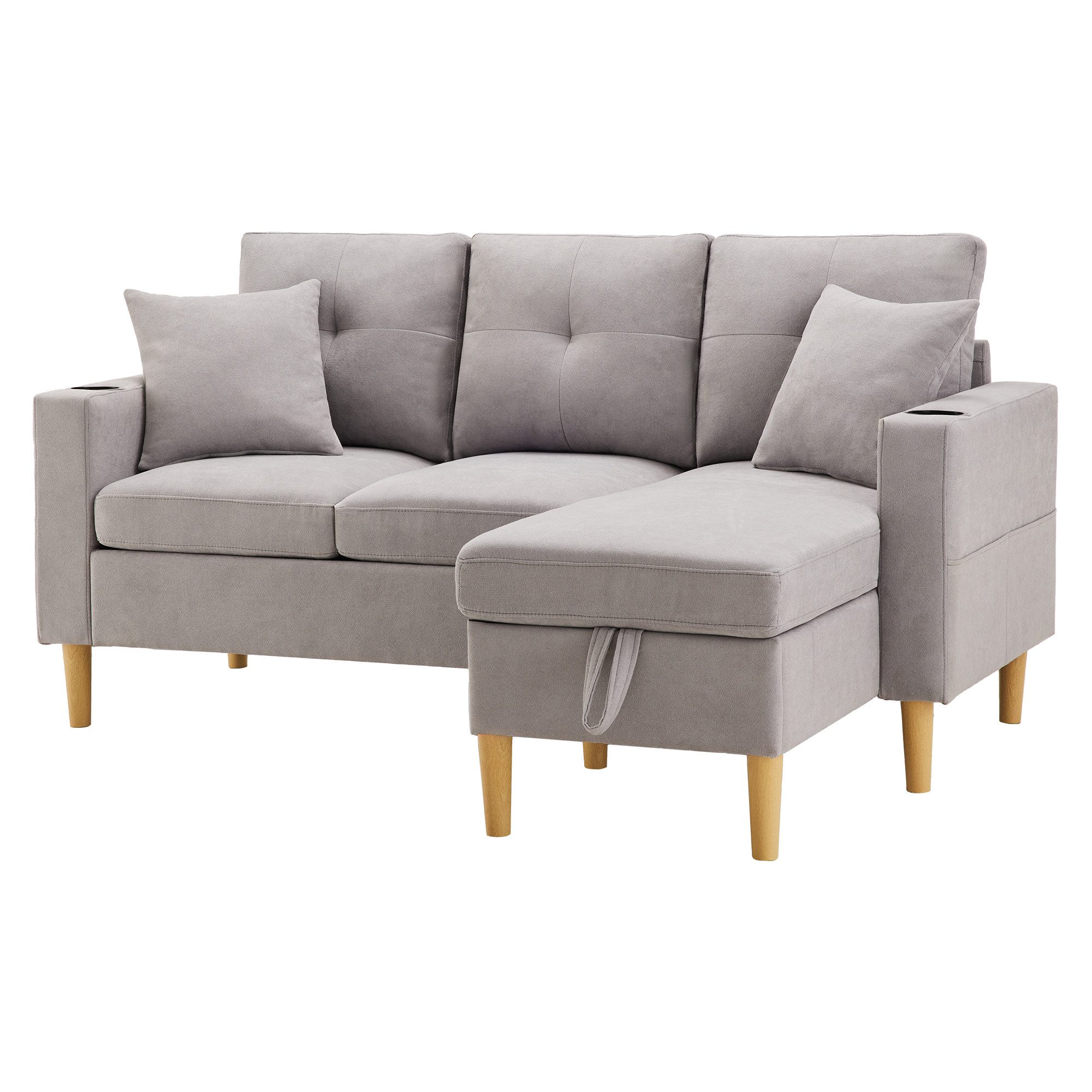 MODFU Ecksofa L-förmiges Sofa mit verstellbaren günstig online kaufen