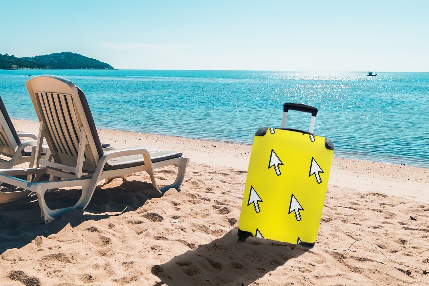 für Ferien, Reisekoffer Computer, Handgepäck Reisetasche rollen, mit MuchoWow Handgepäckkoffer Rollen, - 4 Trolley, Maus Muster -