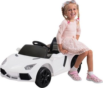 Actionbikes Motors Elektro-Kinderauto Super Sport - Fernbedienung & Kofferraum zum Öffnen - Bremsautomatik, Belastbarkeit 35 kg, (2-tlg), Kinder Elektro Auto ab 3 Jahre - Elektroauto Fahrzeug elektrisch