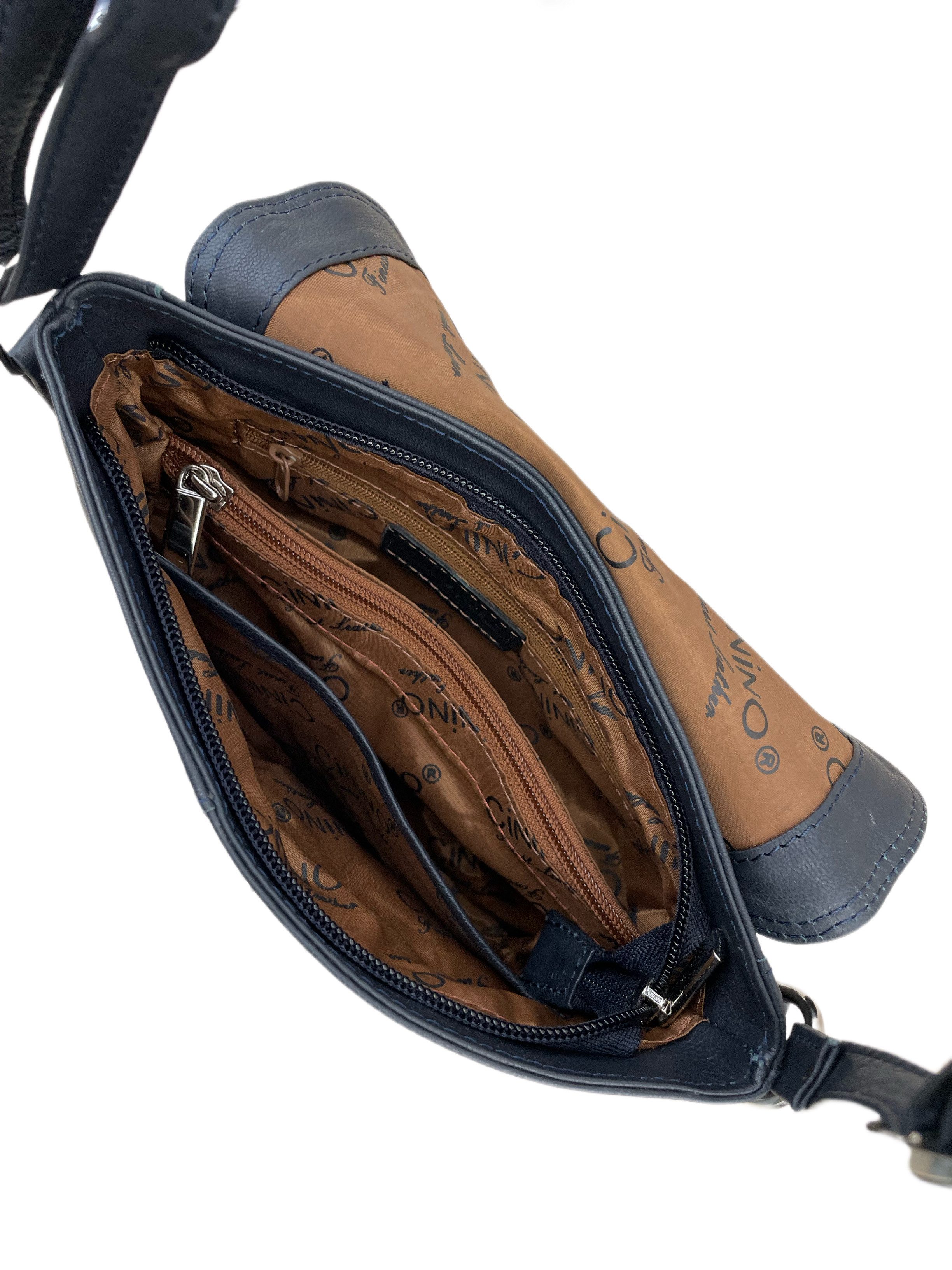 Cinino Handtasche C1751, Ledertasche Umhängetasche