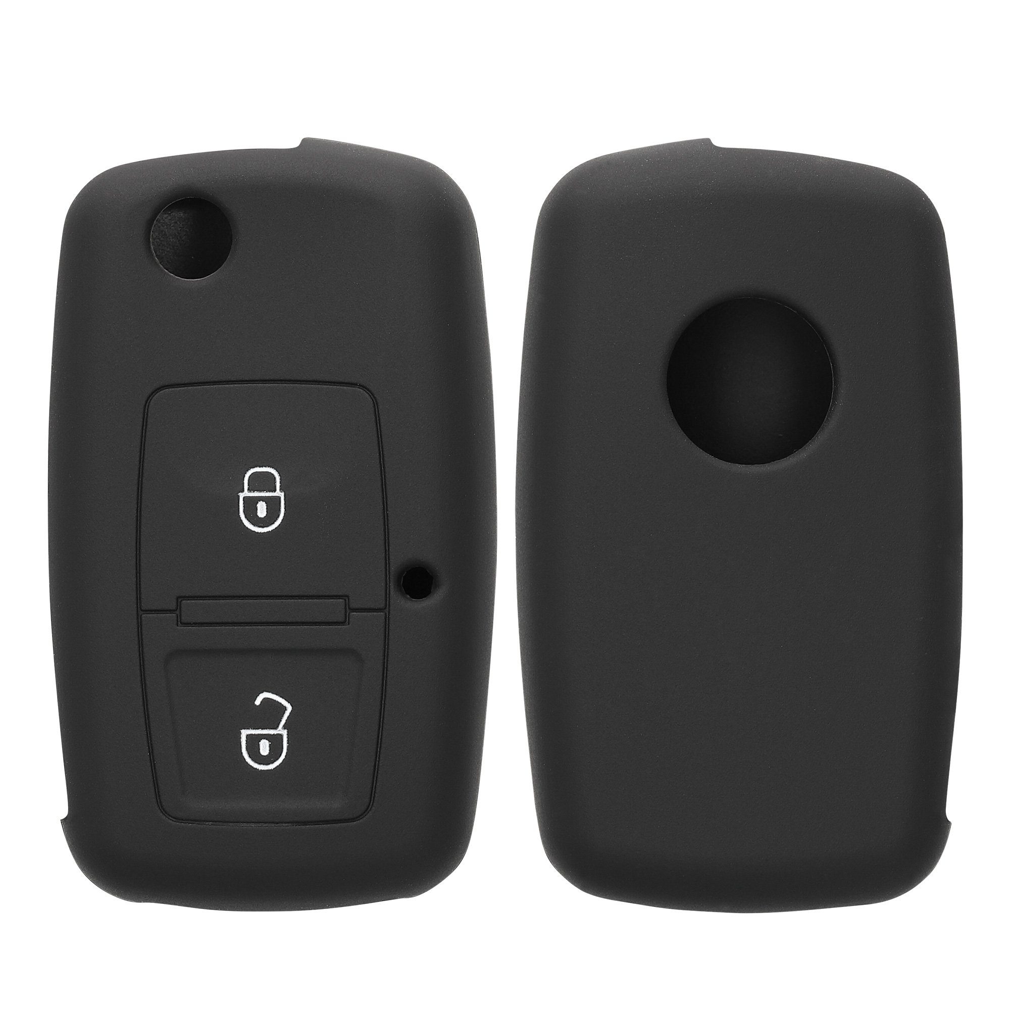 kwmobile Schlüsseltasche Autoschlüssel Schlüssel für Seat, VW Schlüsselhülle Case Cover Skoda Silikon Hülle