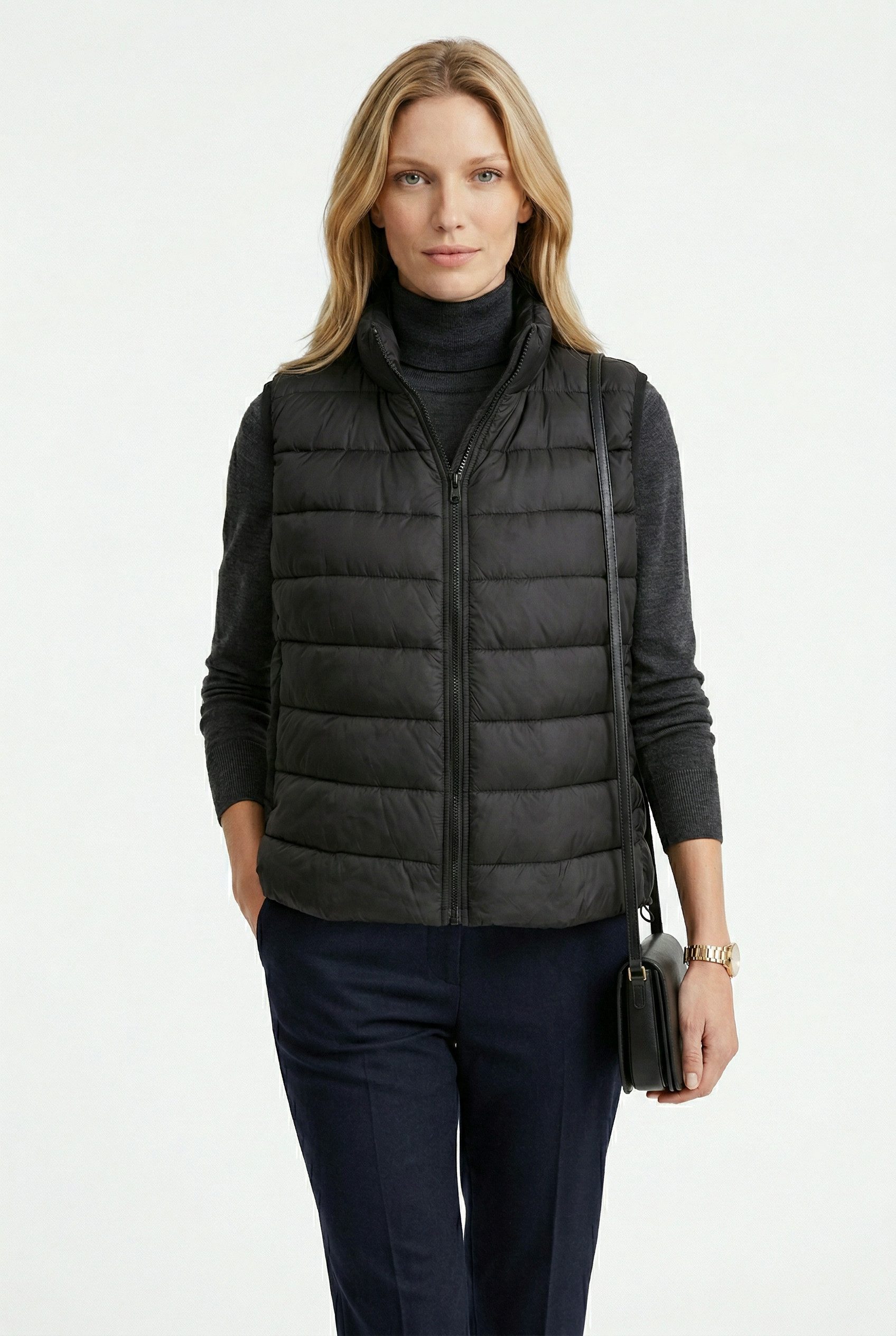 Calvin Klein Jeans Steppweste Stehkragen, kurze Form, wattiert