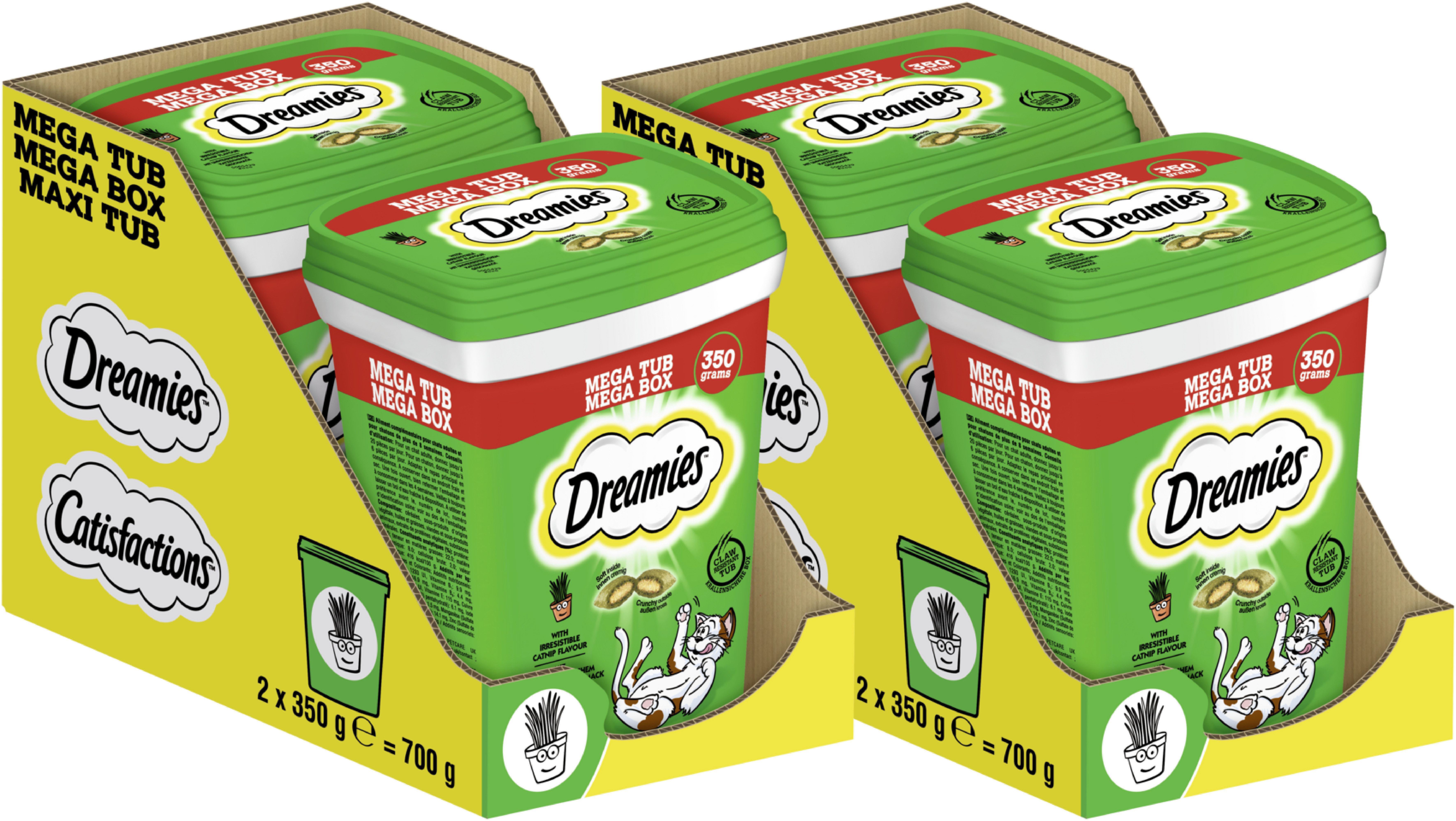 Dreamies DREAMIES™ Box Katzenminze 4 x 350g, Snack für: Katze