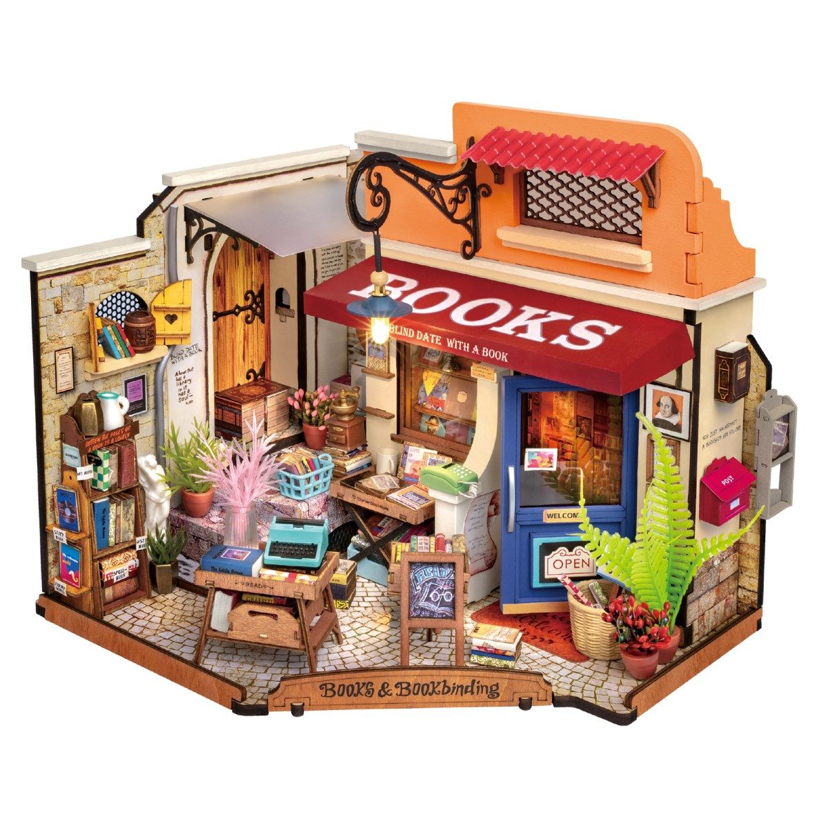 ROLIFE 3D-Puzzle DIY Miniature House "Corner Bookstore", 108 Puzzleteile günstig online kaufen