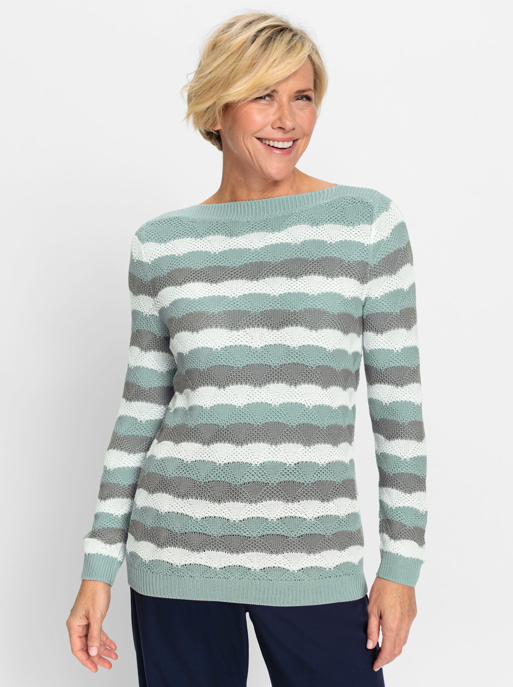 Strickpullover Pullover Langarm Struktur