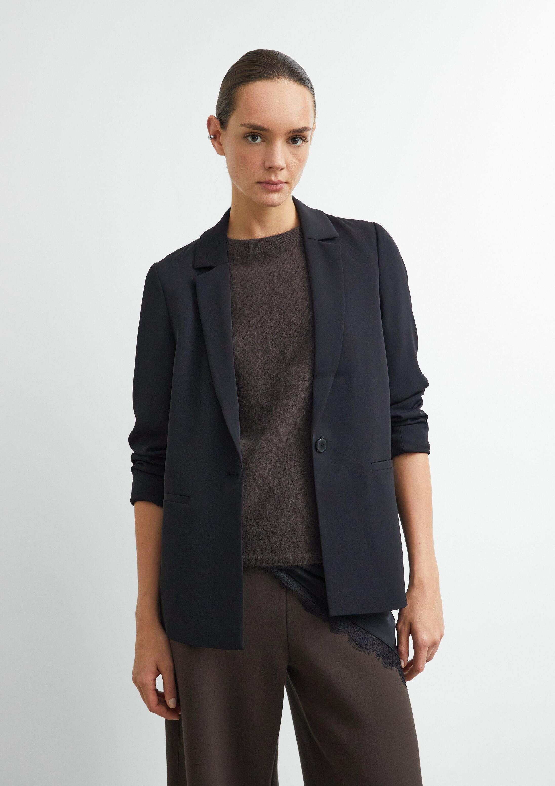 comma Jackenblazer Indoor-Jacke Fließender Oversize-Blazer