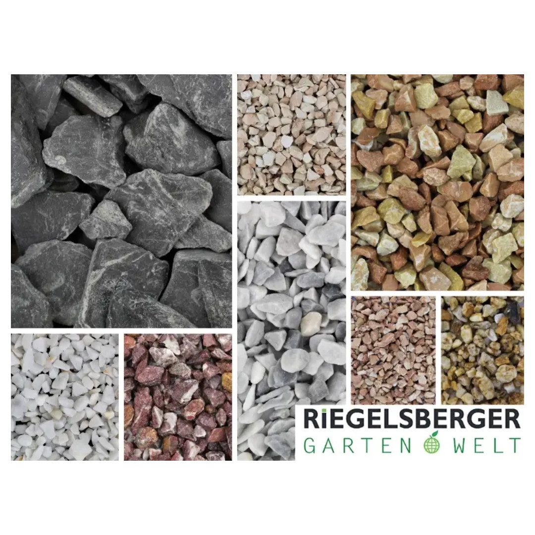 Gartenwelt Riegelsberger Dekosteine Ziersplitt 1-25 kg Splitt gewaschen Gabionenfüllung Deko Garten
