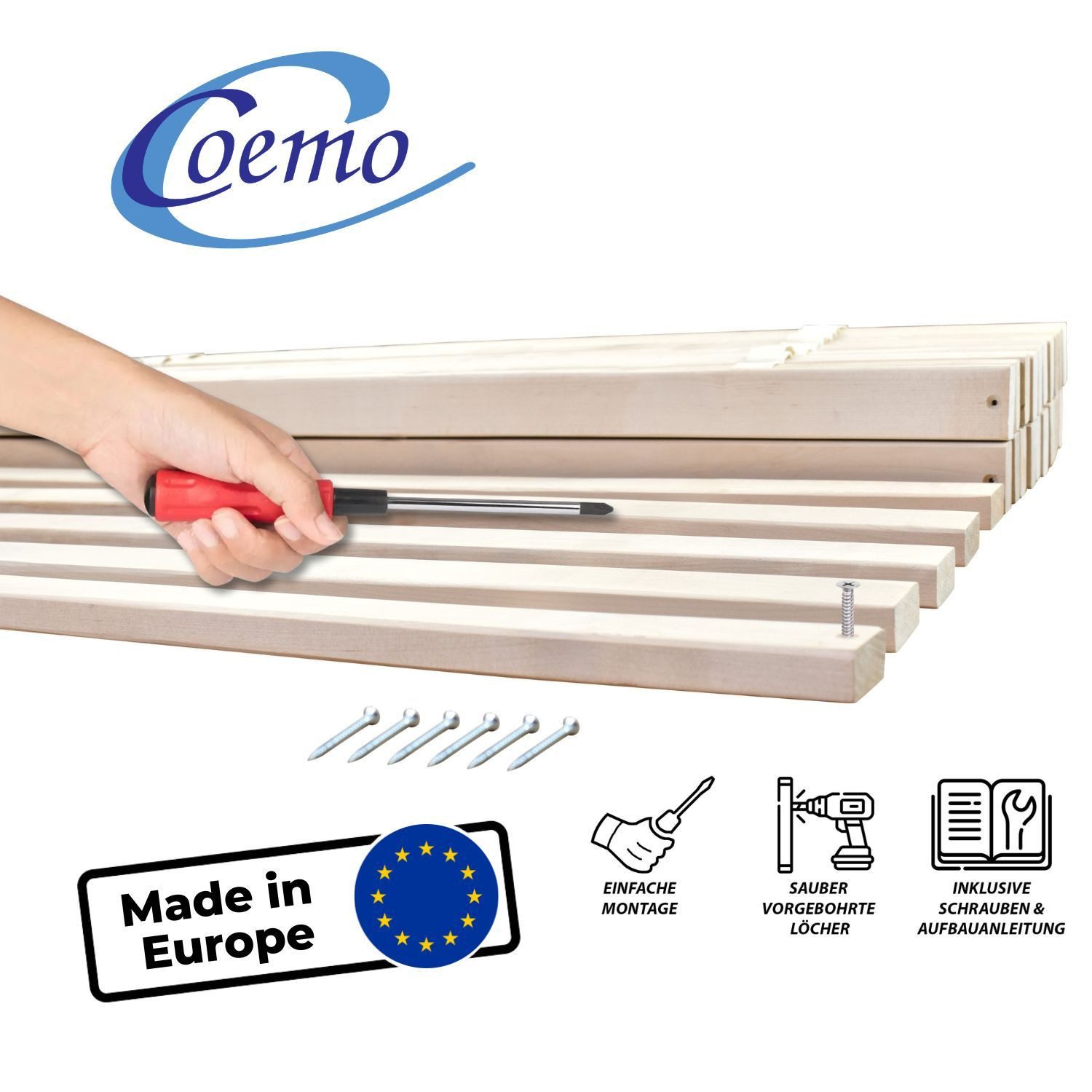 Rollrost, Coemo, Kopfteil nicht verstellbar, Fußteil nicht verstellbar, Rol günstig online kaufen