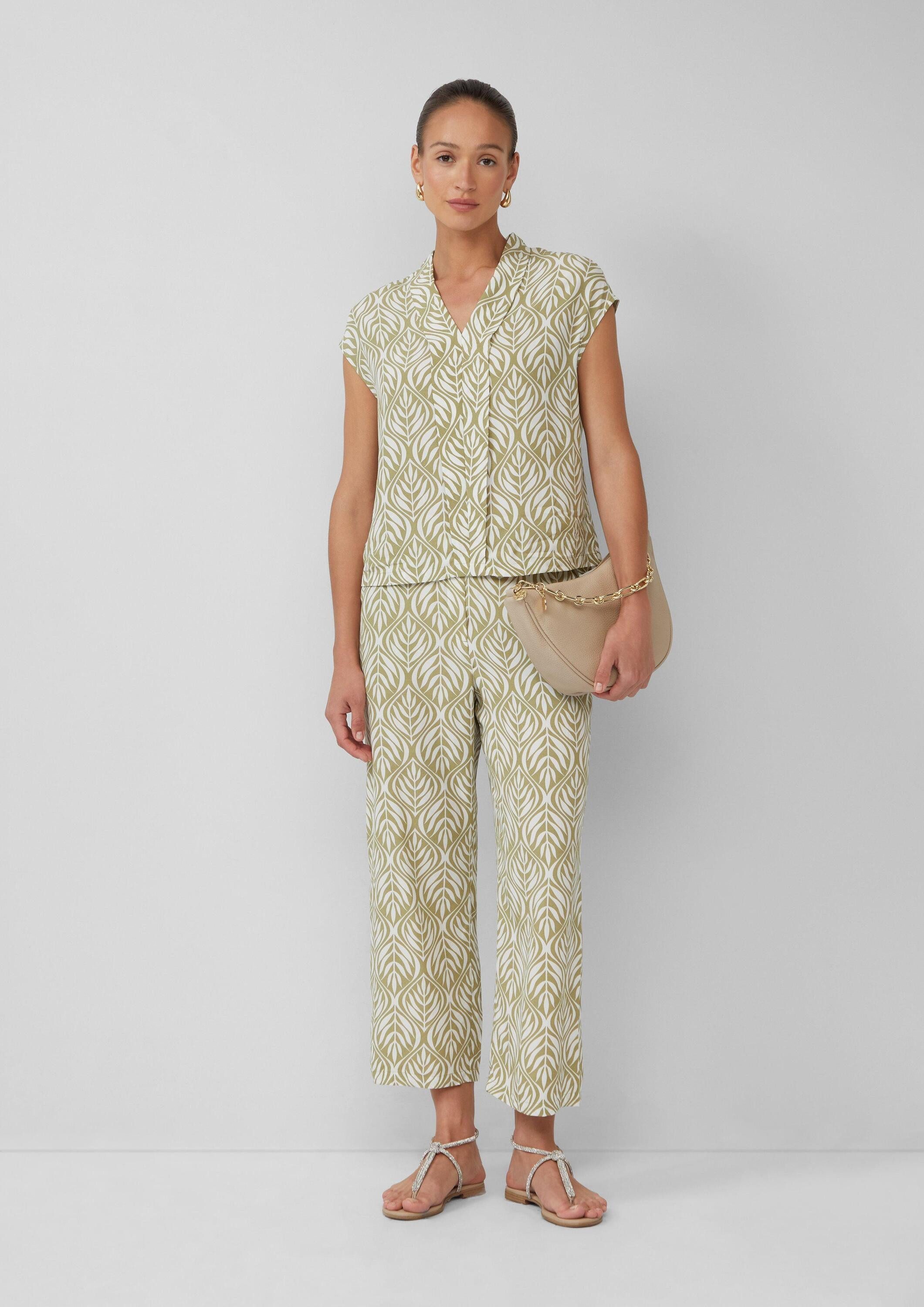 s.Oliver Blusentop Bluse Ärmellose Bluse mit All-over-Print