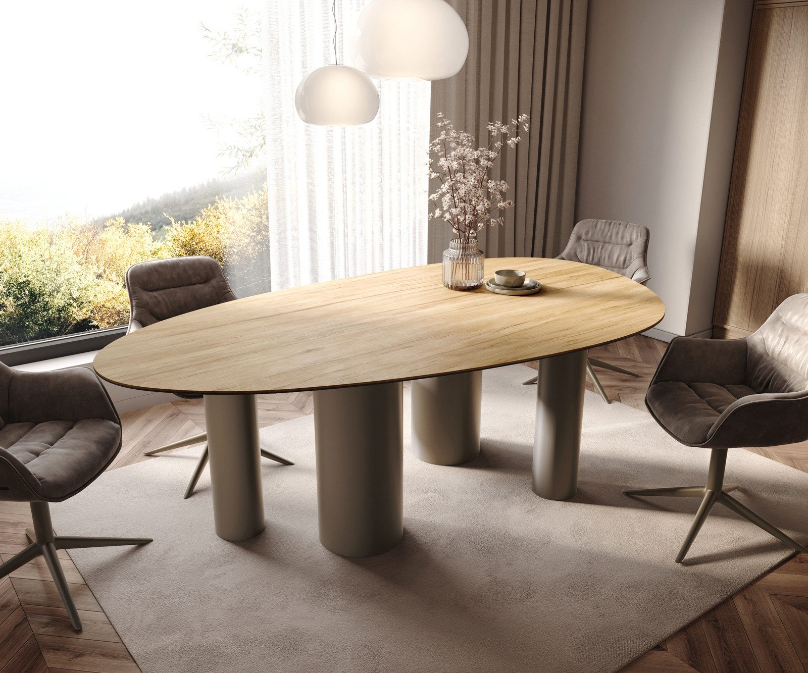DELIFE Esstisch Edge, Oval Keramik Laminam® günstig online kaufen
