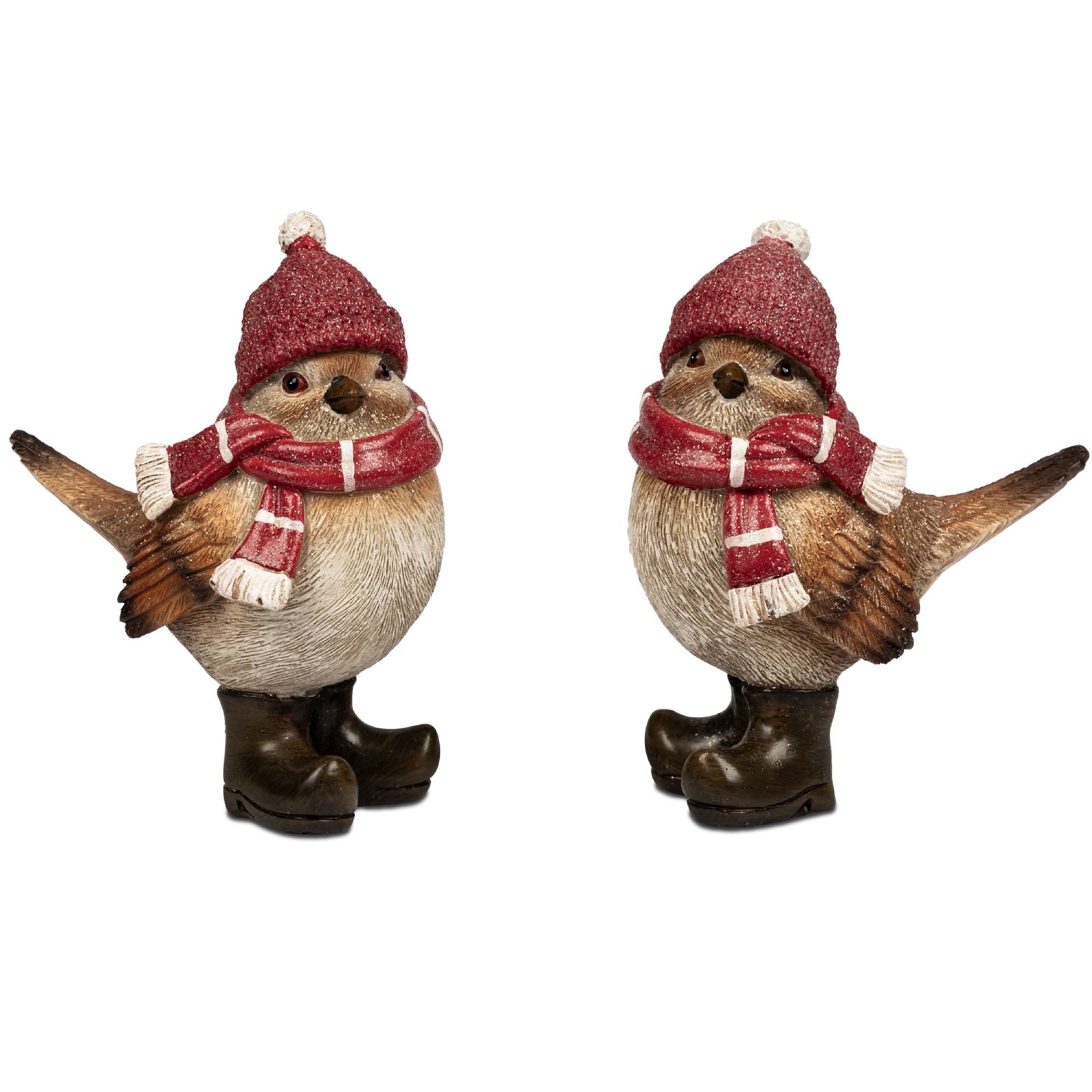 formano Dekofigur Winterkinder, Farbe: Braun, Motiv: Vogel günstig online kaufen