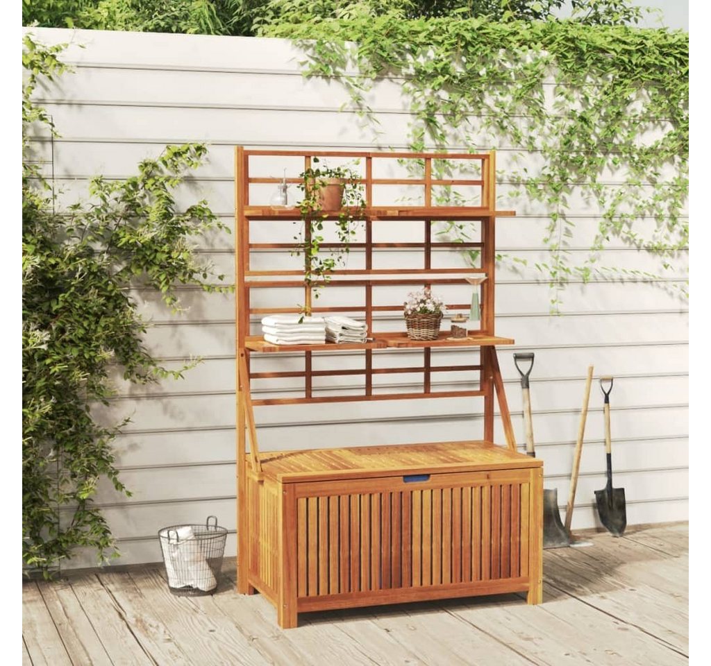 Thumbnail - furnicato Gartenbox Truhe mit Rankgitter 99x50x160 cm Massivholz Akazie (1 St)