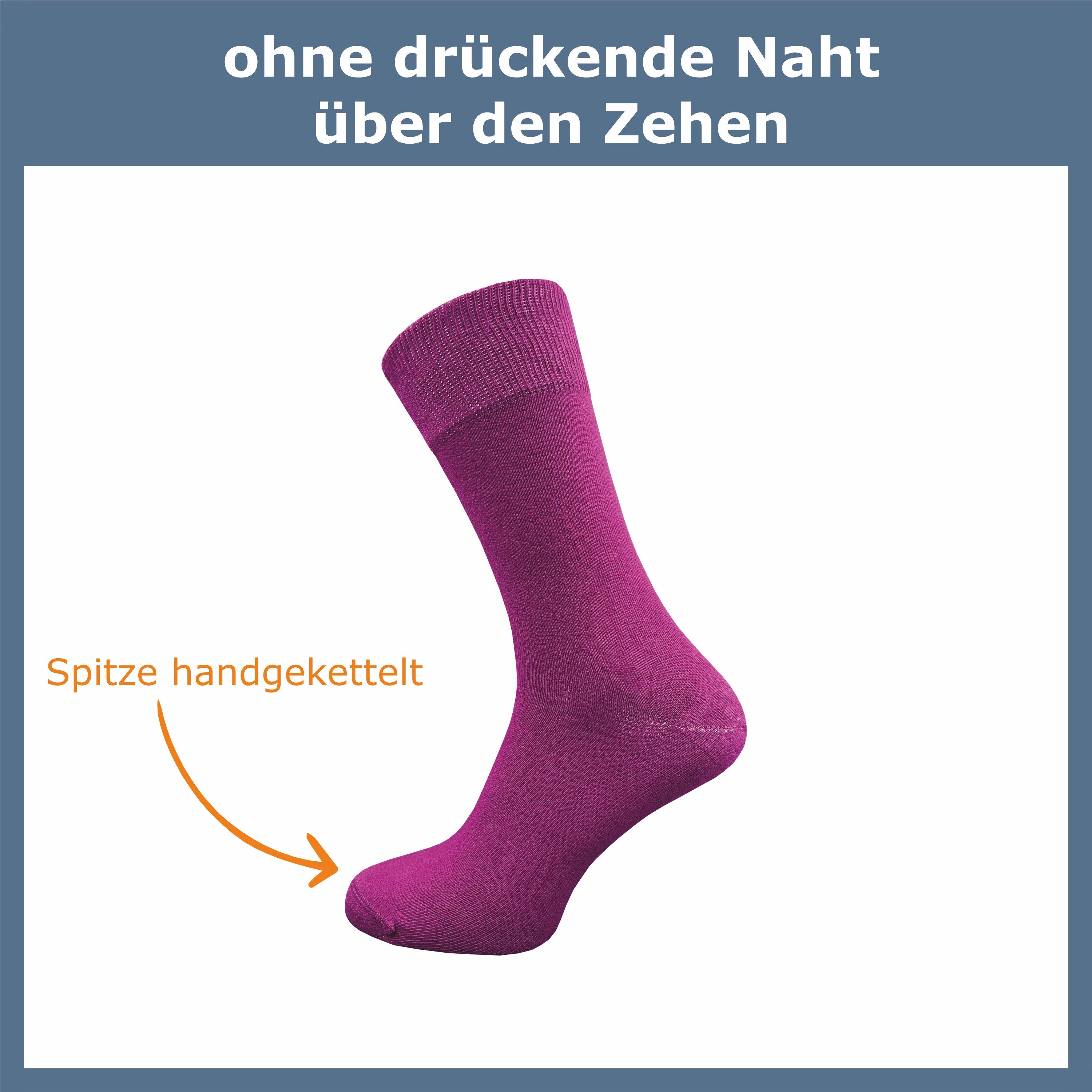 ca·wa·so Businesssocken für Herren aus 100 % Baumwolle - Reine Baumwollsocken - Weiche Socken (10 Paar) Doppelt verstricktes Garn und gekämmte Baumwolle für lange Haltbarkeit