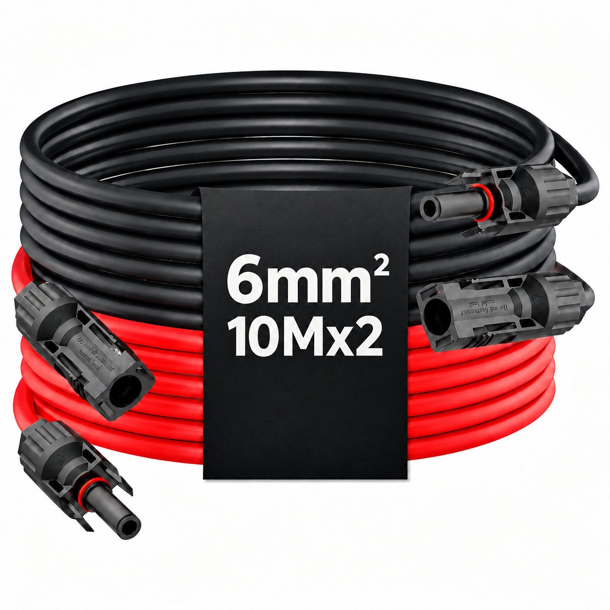 GLIESE Solarmodul Solarkabel 10m Schwarz & Rot – 10 AWG, IP67, für PV & Balkonkraftwerk, (1 x Solarmodul-Verlängerungskabel (10 m), 6 mm² PV-Kabel 10m – IP67, flexibel & wetterfest