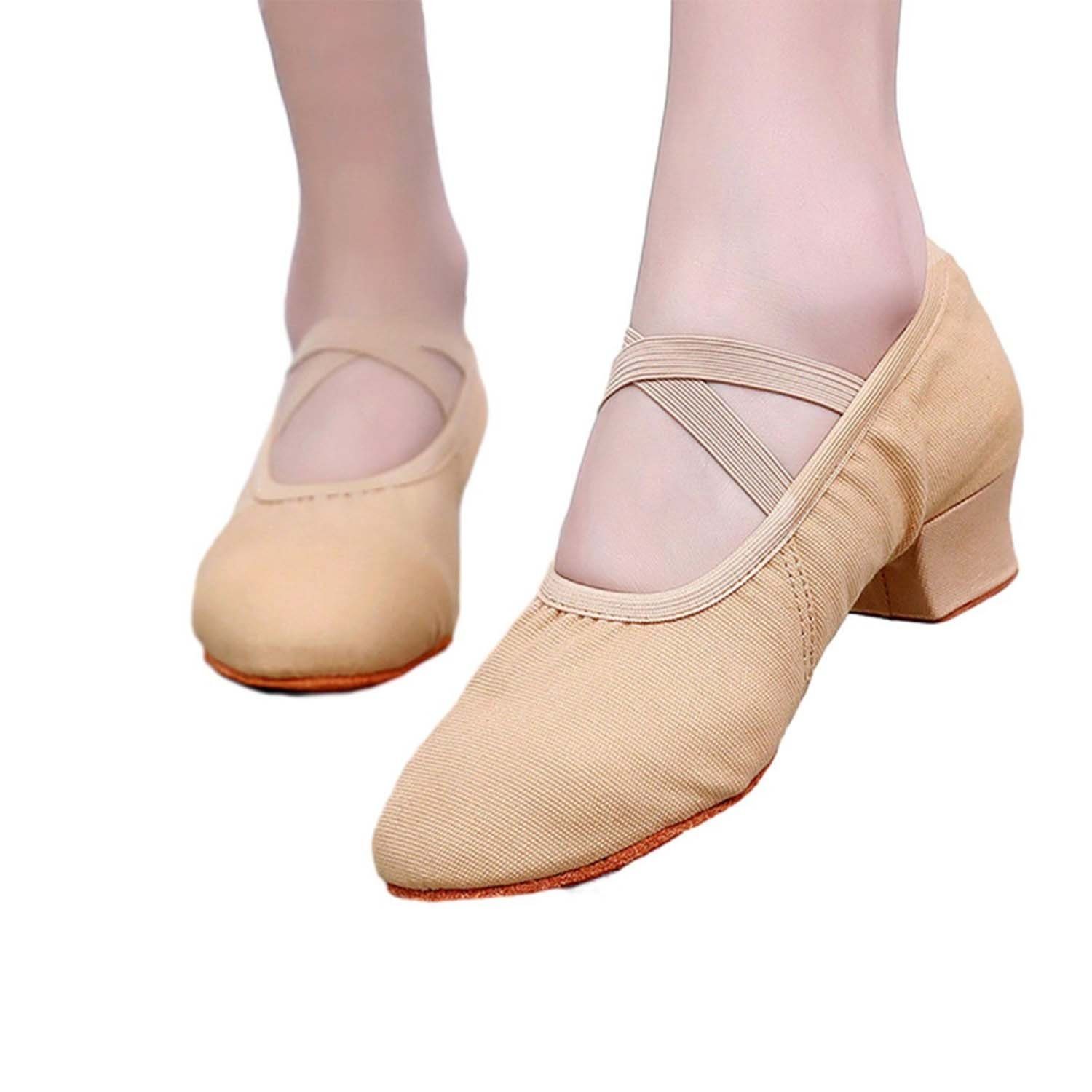 Daisred Ballerinas Tanzschuhe Damen Elegant Bequem Flats Schuhe Ballerina Kamel