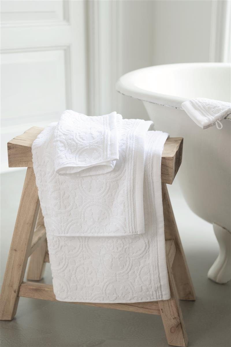 PiP Studio Handtuch Tile Pip White 55X100 Set A 3 Weiß 100% Cotton, terry, 500 GSM 55, Baumwolle (1-St), Handtuch Frottetuch – Bild 2 von 3