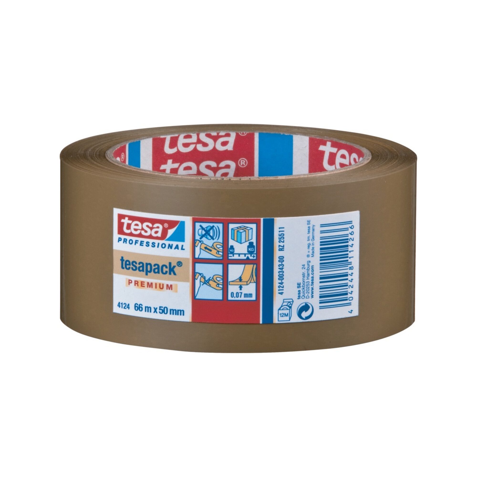 tesa Klebeband tesapack 04124-00015-00 Packband farblos 66mx50mm 6 Stk