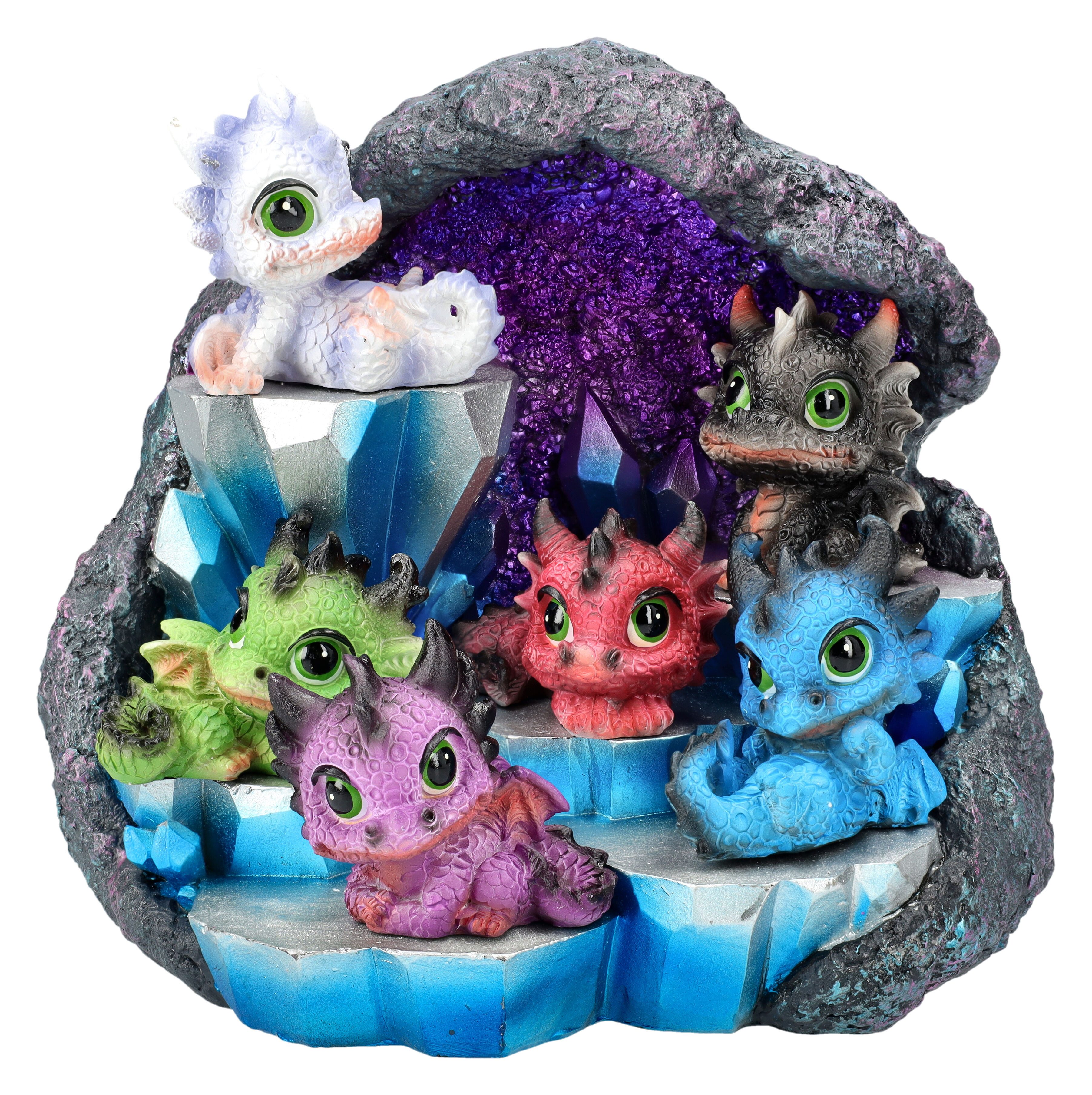Figuren Shop GmbH Fantasy-Figur Drachenfiguren - Freche Babys mit Display - Fantasy Drache Dekofigur