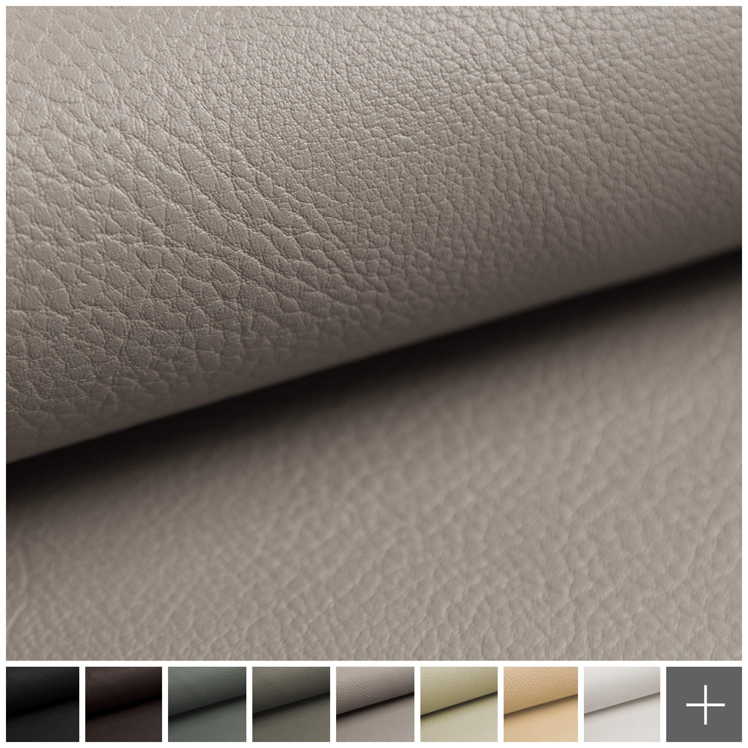 novely® Stoff novely® NEUSS - Genarbtes Kunstleder - Möbelstoff in Echtleder-Optik, Robust, Abriebfest, Pflegeleicht, Meterware, 1lfm