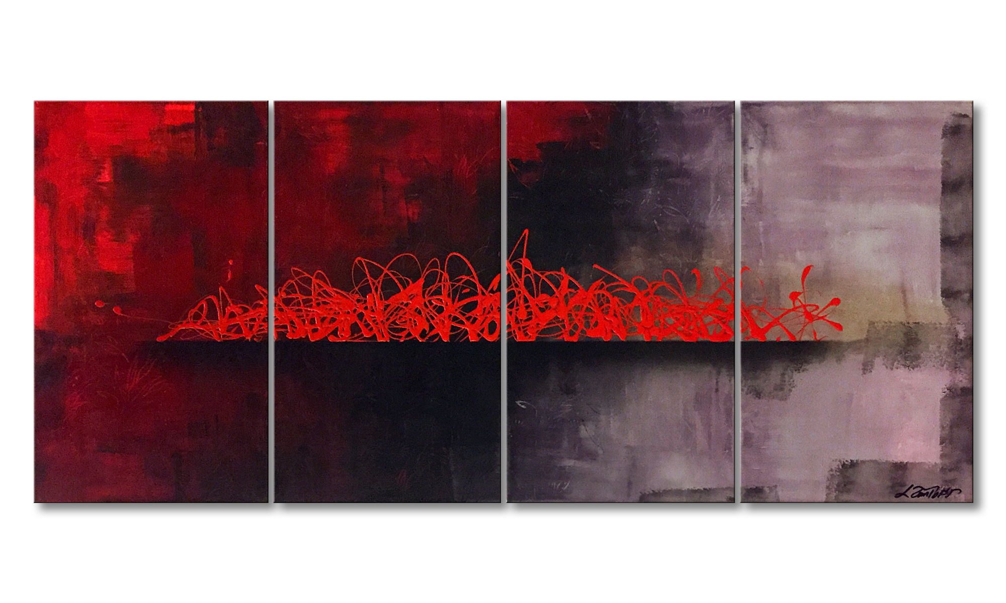 WandbilderXXL Gemälde Changes 160 x 70 cm, Abstraktes Gemälde, handgemaltes Unikat