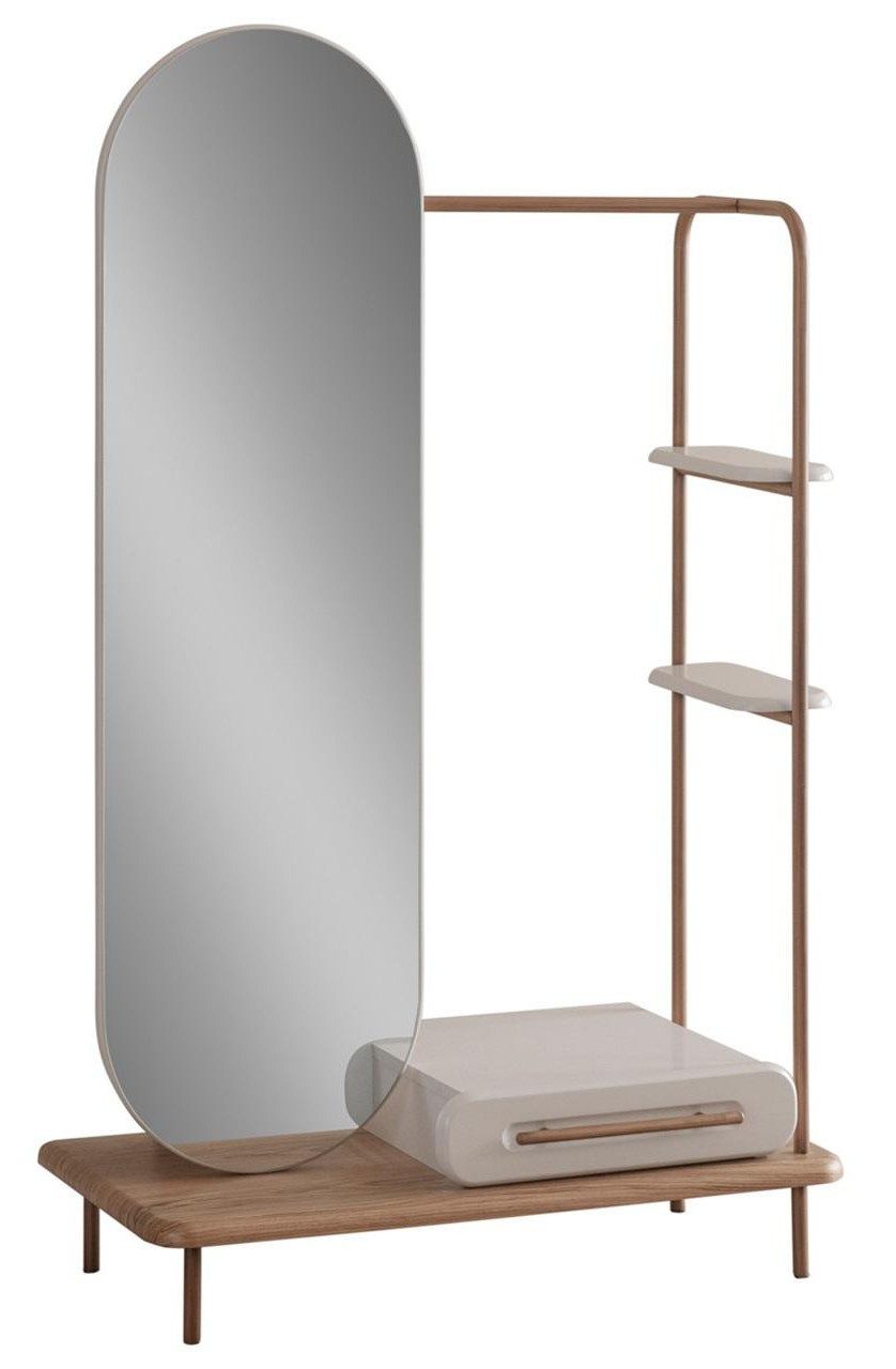 Xlmoebel Standspiegel Spiegel Stil modern beige bequem praktisch Schlafzimmer komfortabel (1-tlg)