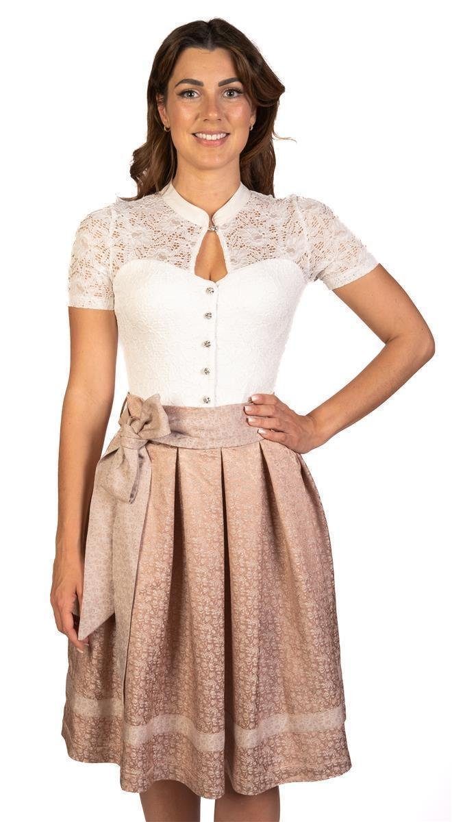 LENA Champagner DAMEN Dirndl FALTENROCK Trachtl