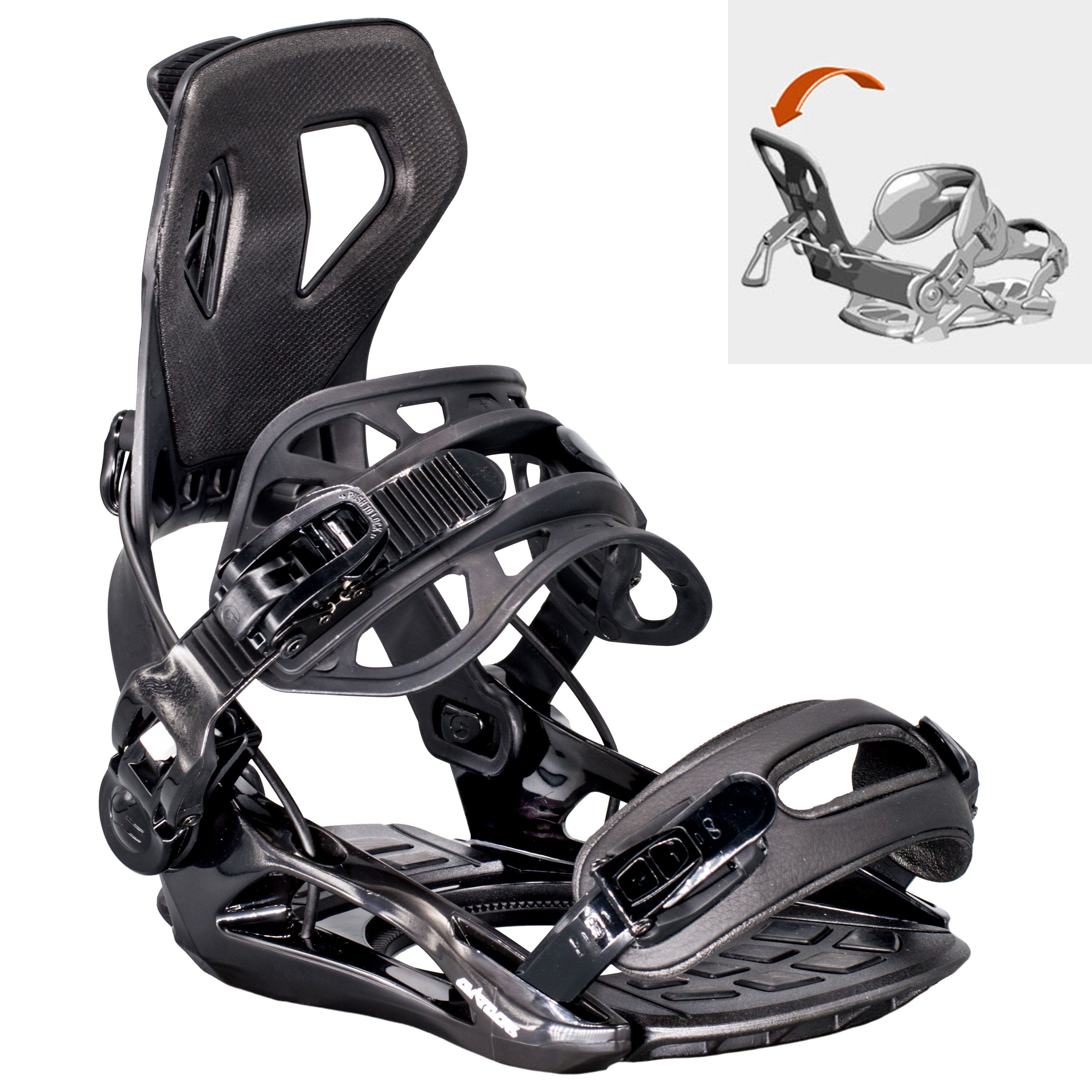 Airtracks Snowboard Herren Snowboard Komplett Set Eight Rocker Wide »Mod. 26/27 (4 St., 4er Pack), Snowboard + Bindung Master + Boots + SB Bag / 150 155 160 164 – Bild 2 von 5