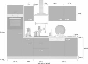 OPTIFIT Küchenzeile Faro, ohne E-Geräte, Breite 270 cm