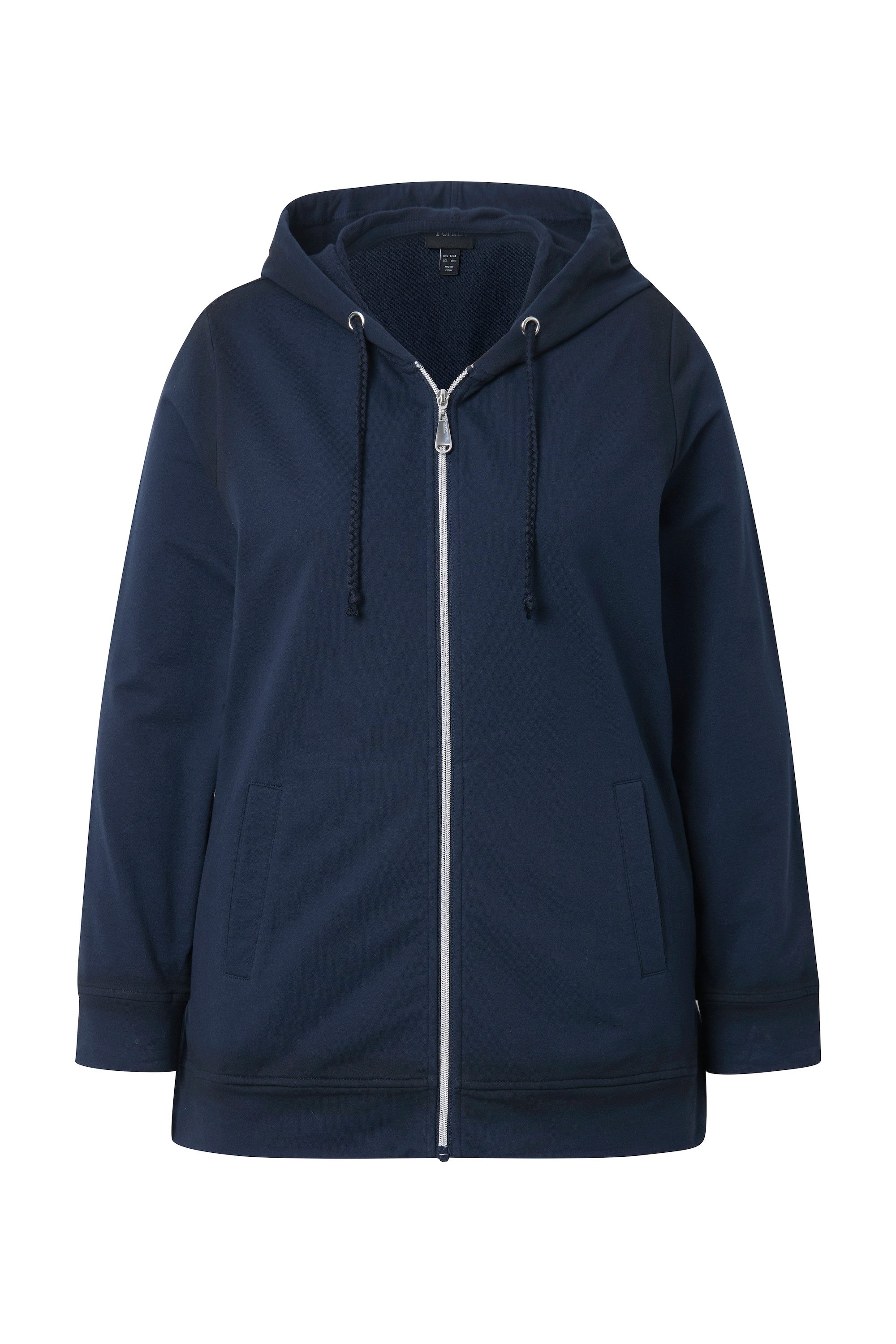 Ulla Popken Sweatjacke Hoodiejacke Spray-Effekt Kapuze günstig online kaufen
