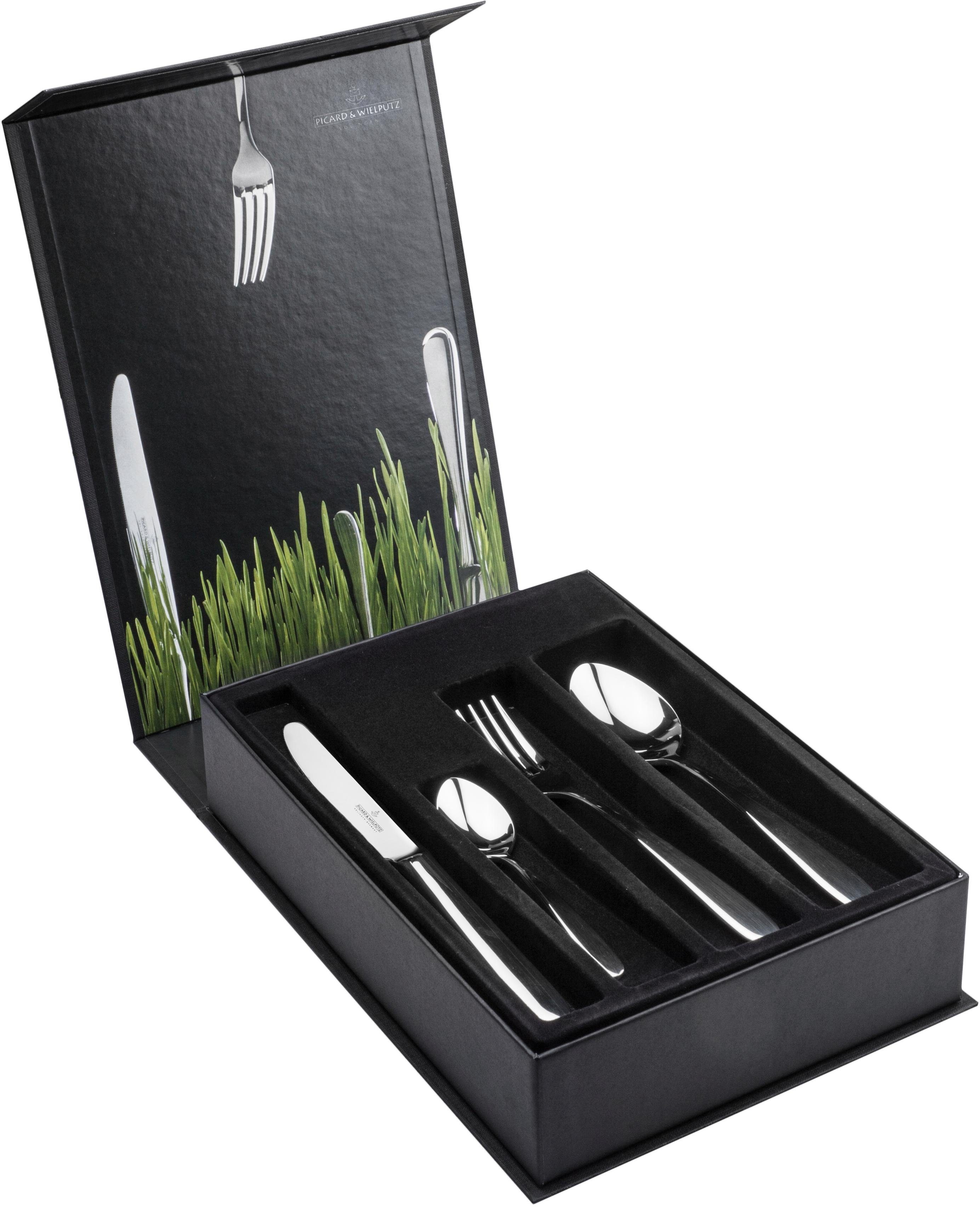 Picard & Wielpütz Solingen Besteck-Set Landhaus (24-tlg), 6 Personen, Chromnickelstahl 18/10, inkl. Klappetui