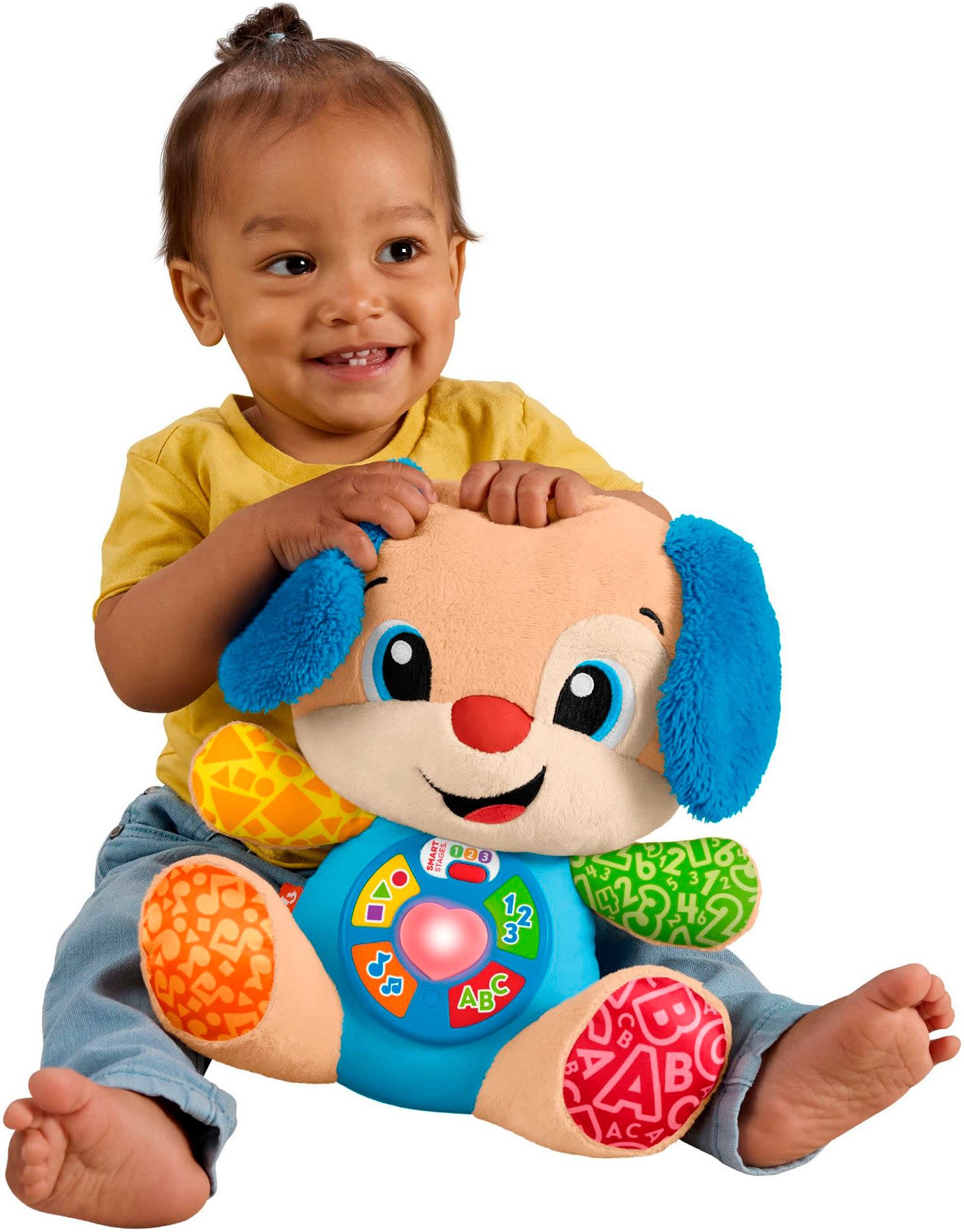 Fisher-Price® Kuscheltier Lernspaß Hund, mit Licht- und Soundeffekten