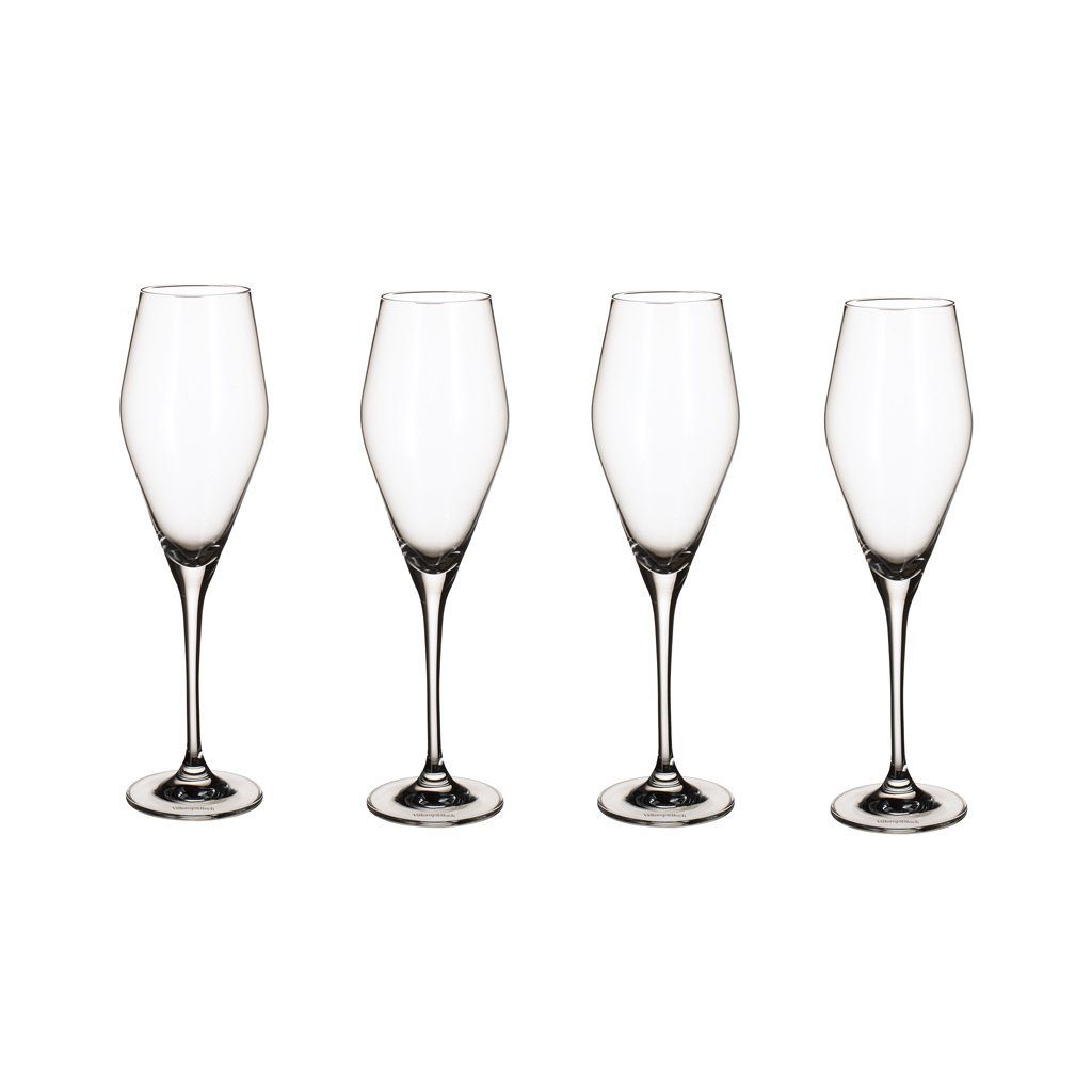 Villeroy & Boch Gläser-Set La Divina Champagnerkelch, 4 Stück, 4-tlg., Glas, Kristallglas, 4 Stck, spülmaschinenfest