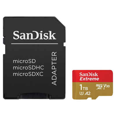 Sandisk microSDXC Extreme, Adapter, 1 Jahr RescuePRO Deluxe Speicherkarte (1000 GB, UHS Class 3, 190 MB/s Lesegeschwindigkeit)