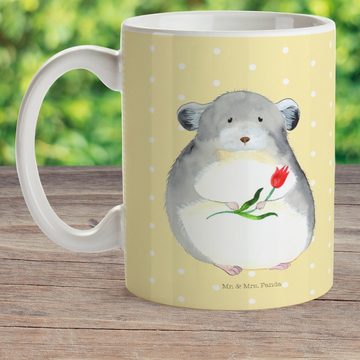 Mr. & Mrs. Panda Kinderbecher Chinchilla Blume - Gelb Pastell - Geschenk, Camping Becher, Gute Laun, Kunststoff, Kindergeschichten Motive