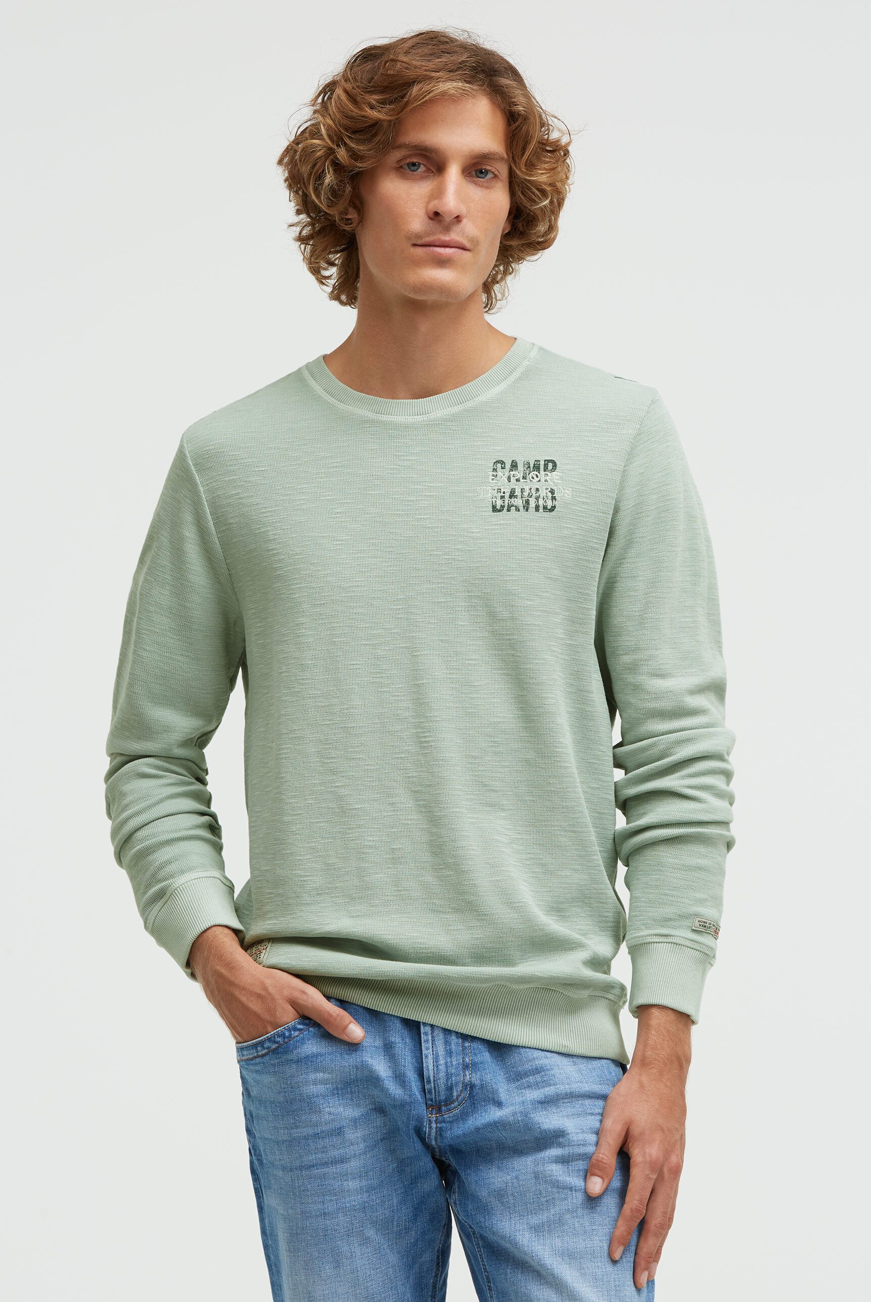 CAMP DAVID Sweater mit Baumwolle