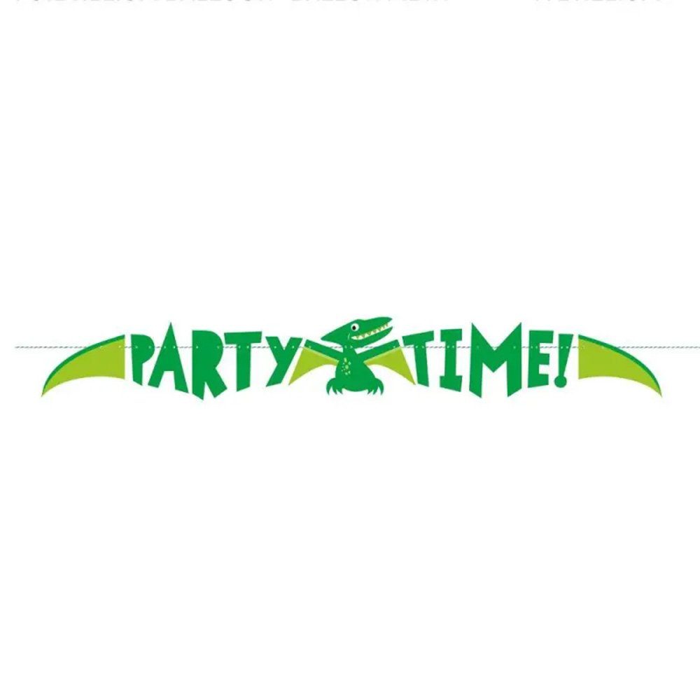 Partystrolche Girlande Girlande Happy Birthday Kleine Dinosaurier | Partydekoration