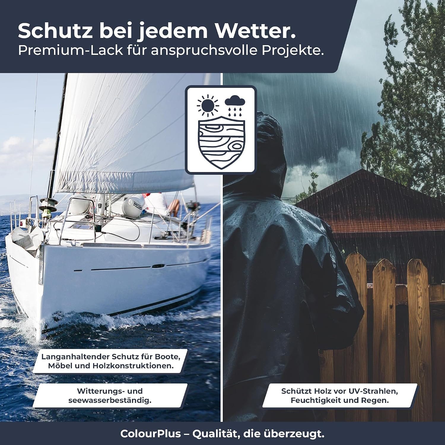 ColourPlus Kunstharzlack Boots- & Yachtlack glänzend, wetterfest & UV-beständig, wetterfest, UV-beständig, wasserfest, stoß- & schlagfest, glänzend