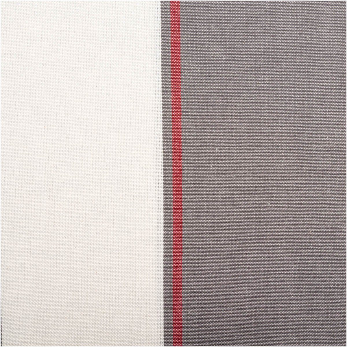 Stoff Vorhangstoff Jacquard Stoff Streifen grau ecru rot 165cm Stoffbreite, made in Germany