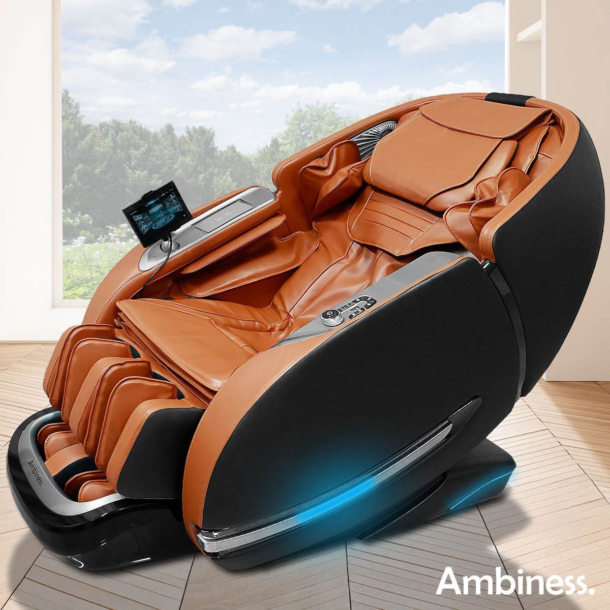 AMBINESS Massagesessel Relaxsessel YUNA, 60 Massageprogramme, deutsche Bediensprache, 3D-Massagetechnologie Ganzkörpermassage + Wärmefunktion