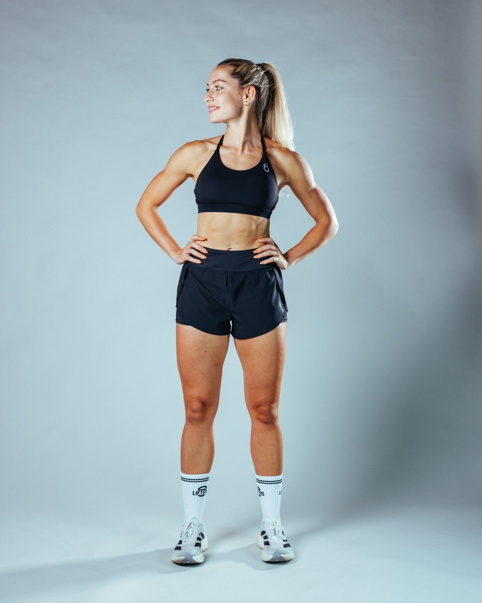 Lifters Wear 2-in-1-Shorts 2-in-1 Shorts Sport Damen Hybrid Running Verstecke Tasche, Flexibler Bund, 2-in-1 Innenhose