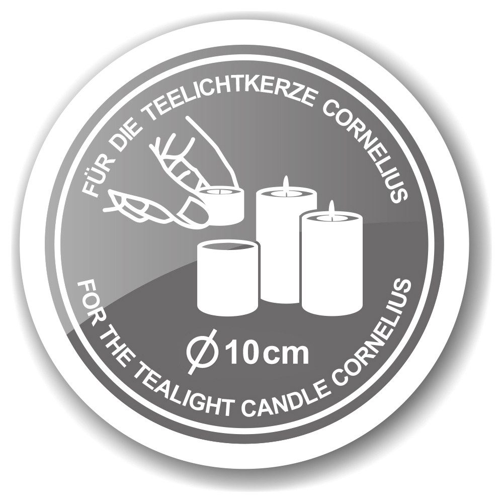 EDZARD Teelicht Maxieelichte 8 Stück (Set), Rapswachs, transparenter Kunststoffhülle, Ø 39 mm, Brenndauer 10 h
