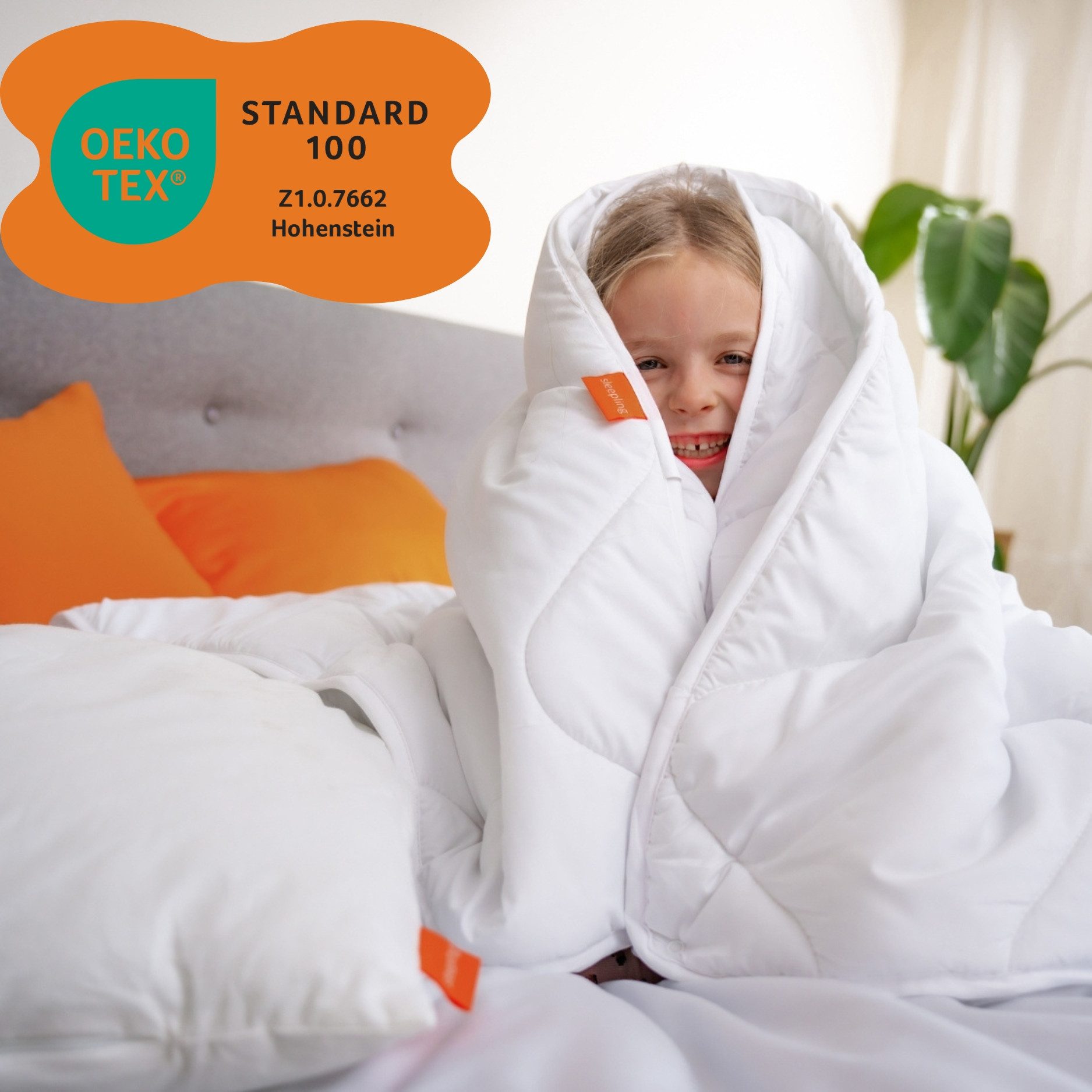 sleepling Kinderbettdecke + Microfaserkissen Babybetten Set, Bettdecke 100 x 135 cm und Kopfkissen 40 x 60 cm, Füllung: Kunstfaser, Bezug: 100% Polyester (Mikro – Bild 5 von 5