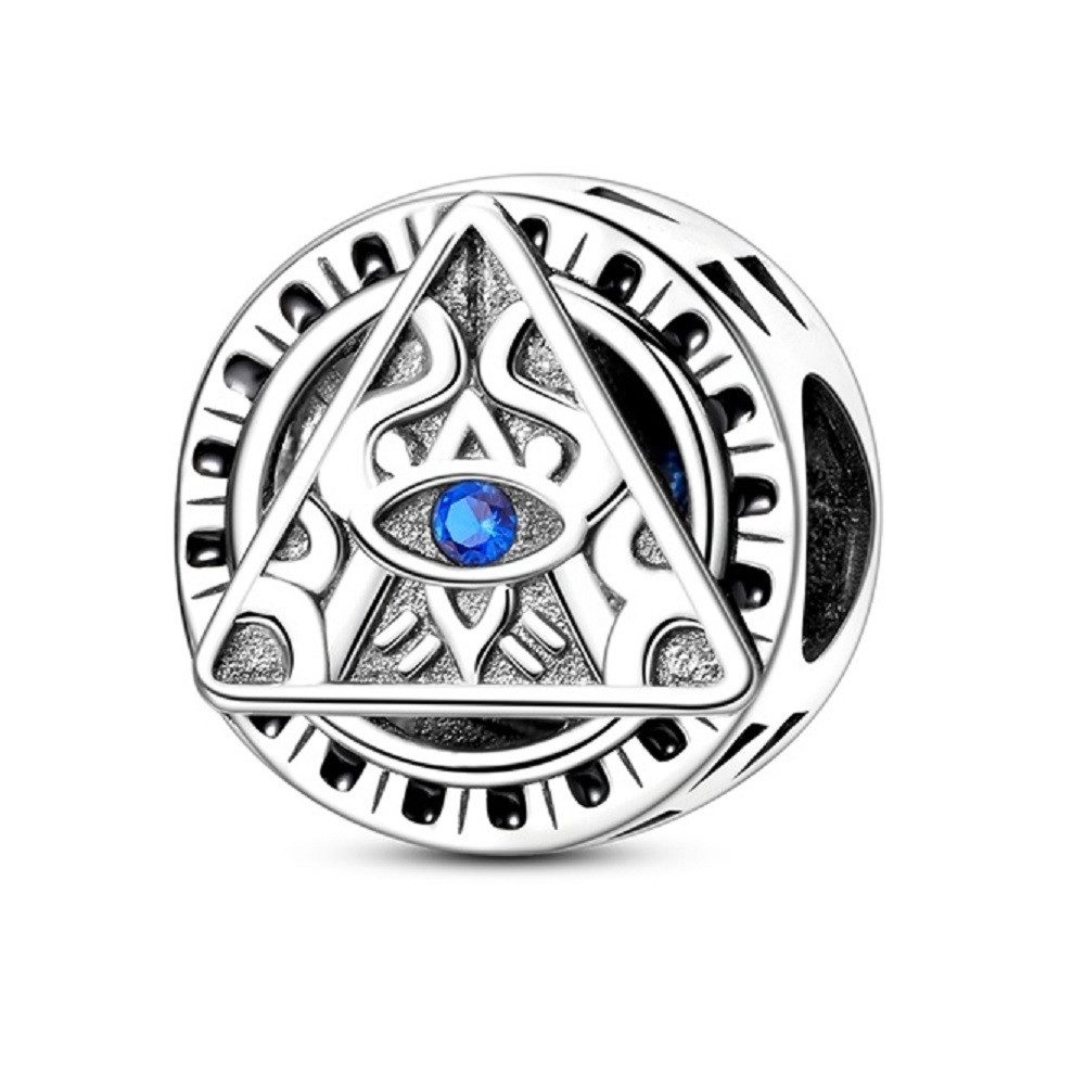 PANDACHARMS Bead Auge der Vorsehung Gottesauge Charm, 925er Sterling Silber