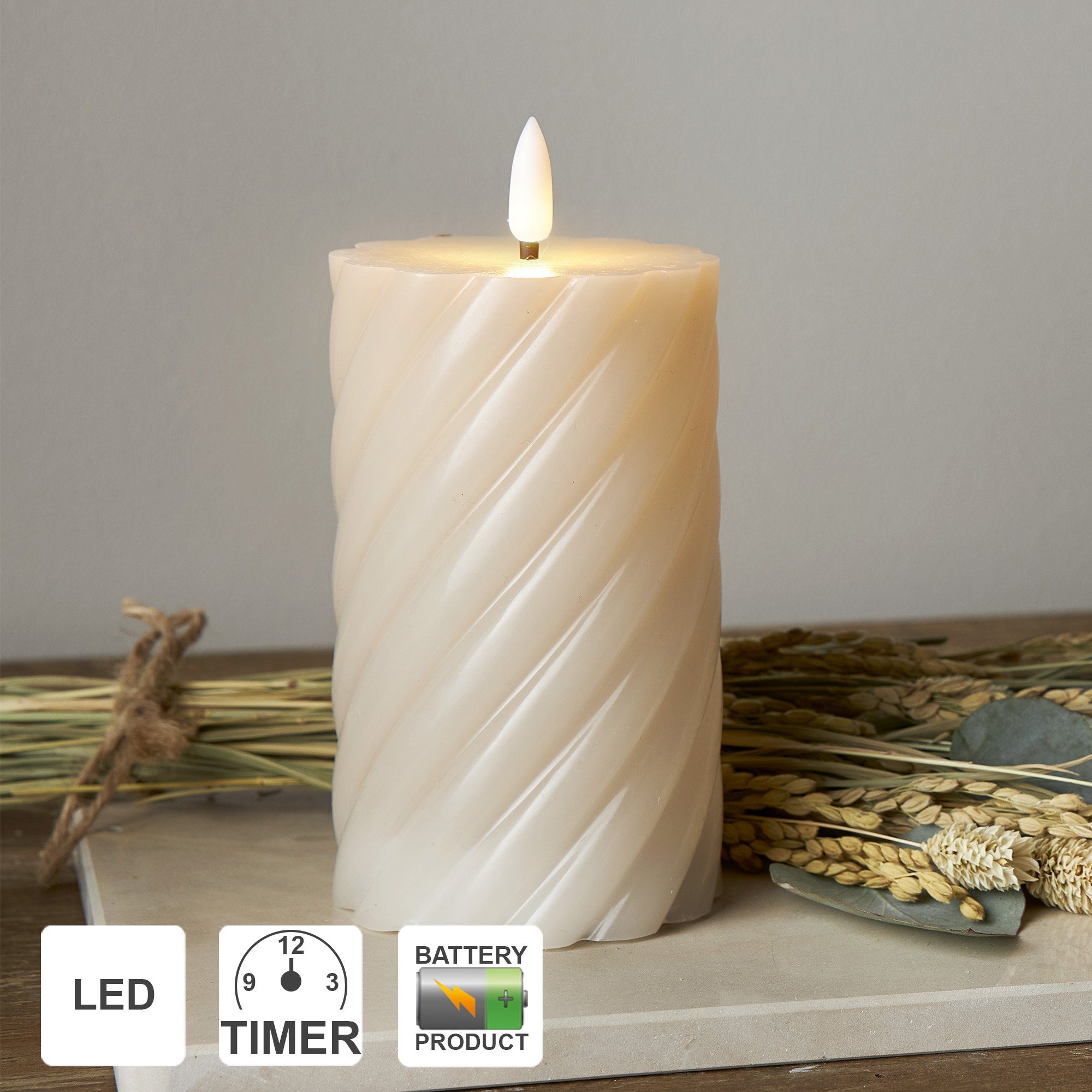 LED-Kerze Flamme Swirl